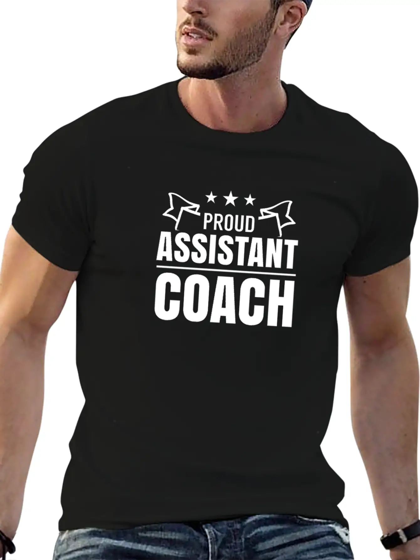 Proud Assistant Coach Co-Trainer Trainer Teacher Stylish Everyday T-Shirt – Unisex Basic Cotton Tee