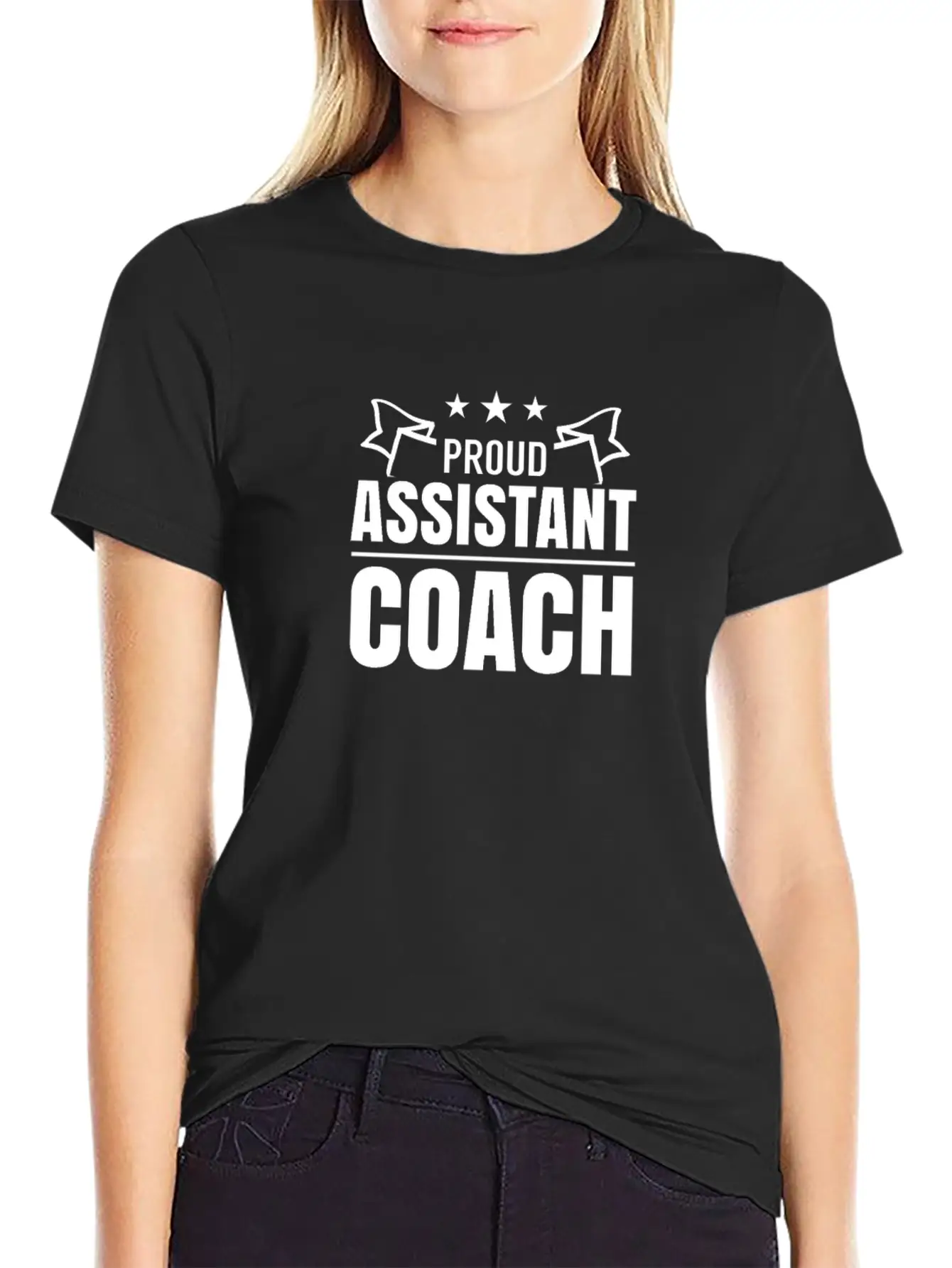 Proud Assistant Coach Co-Trainer Trainer Teacher Stylish Everyday T-Shirt – Unisex Basic Cotton Tee