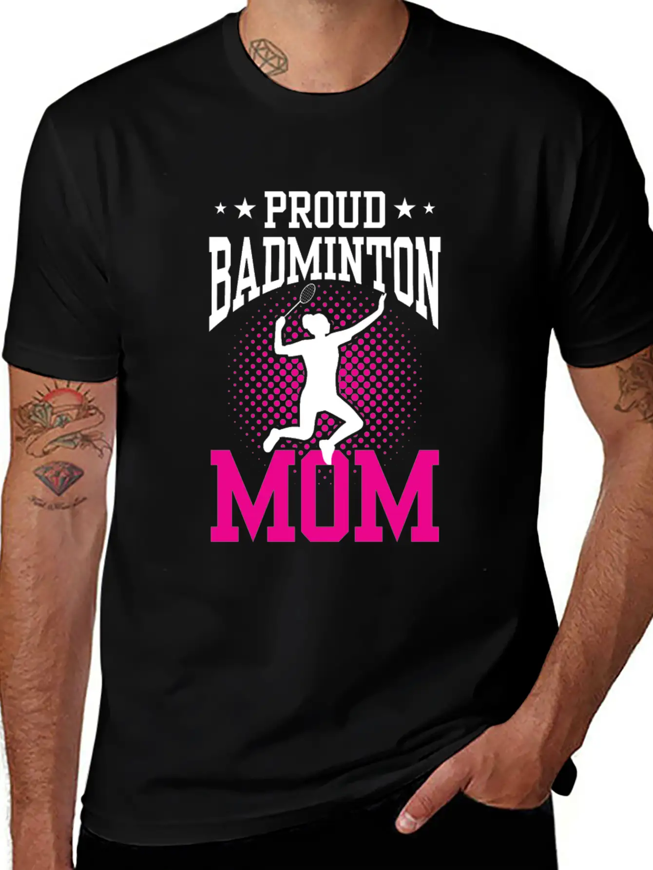 Proud Badminton Mom Lover Player Team Match Unisex Short Sleeve Soft Cotton T-Shirt – Casual Everyday Wear