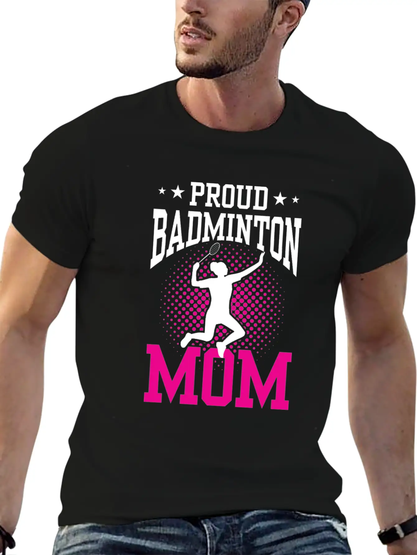Proud Badminton Mom Lover Player Team Match Unisex Short Sleeve Soft Cotton T-Shirt – Casual Everyday Wear