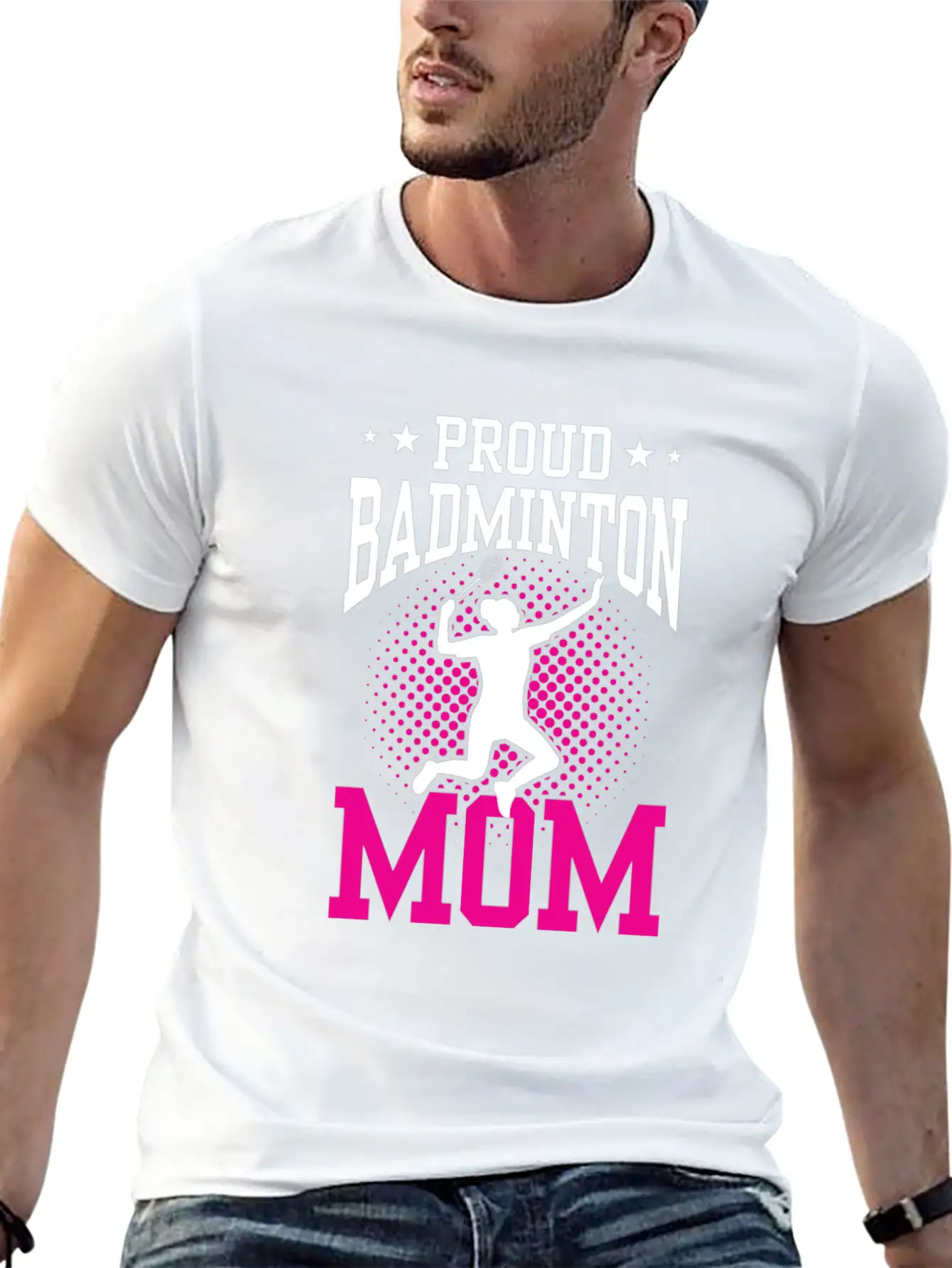 Proud Badminton Mom Lover Player Team Match Unisex Short Sleeve Soft Cotton T-Shirt – Casual Everyday Wear