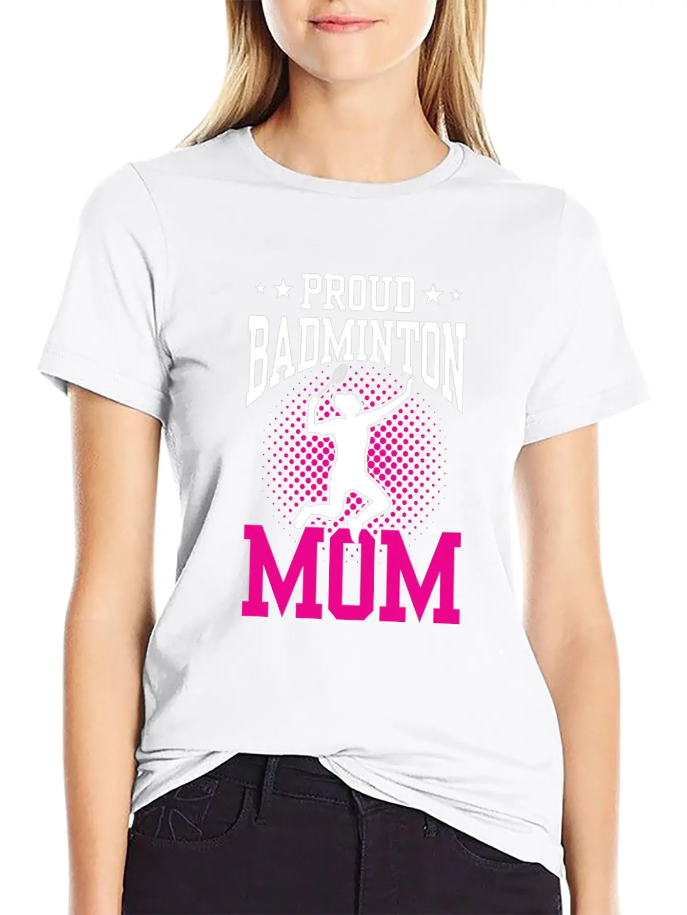 Proud Badminton Mom Lover Player Team Match Unisex Short Sleeve Soft Cotton T-Shirt – Casual Everyday Wear