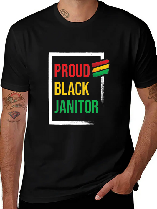 Proud Black Janitor Cleaners Cleaning Janitors Essential Unisex Summer Tee – Soft Cotton Casual Fit