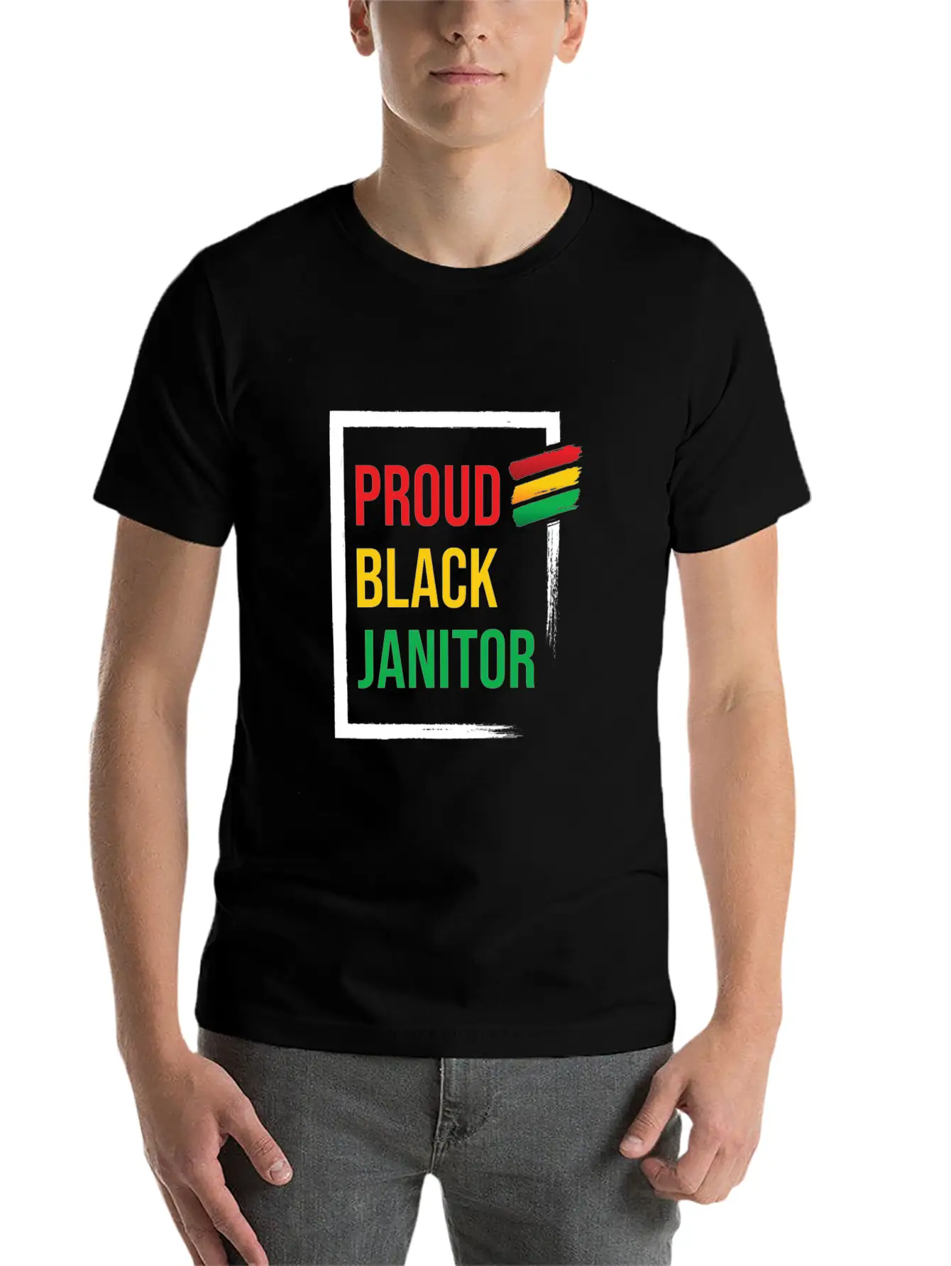 Proud Black Janitor Cleaners Cleaning Janitors Essential Unisex Summer Tee – Soft Cotton Casual Fit