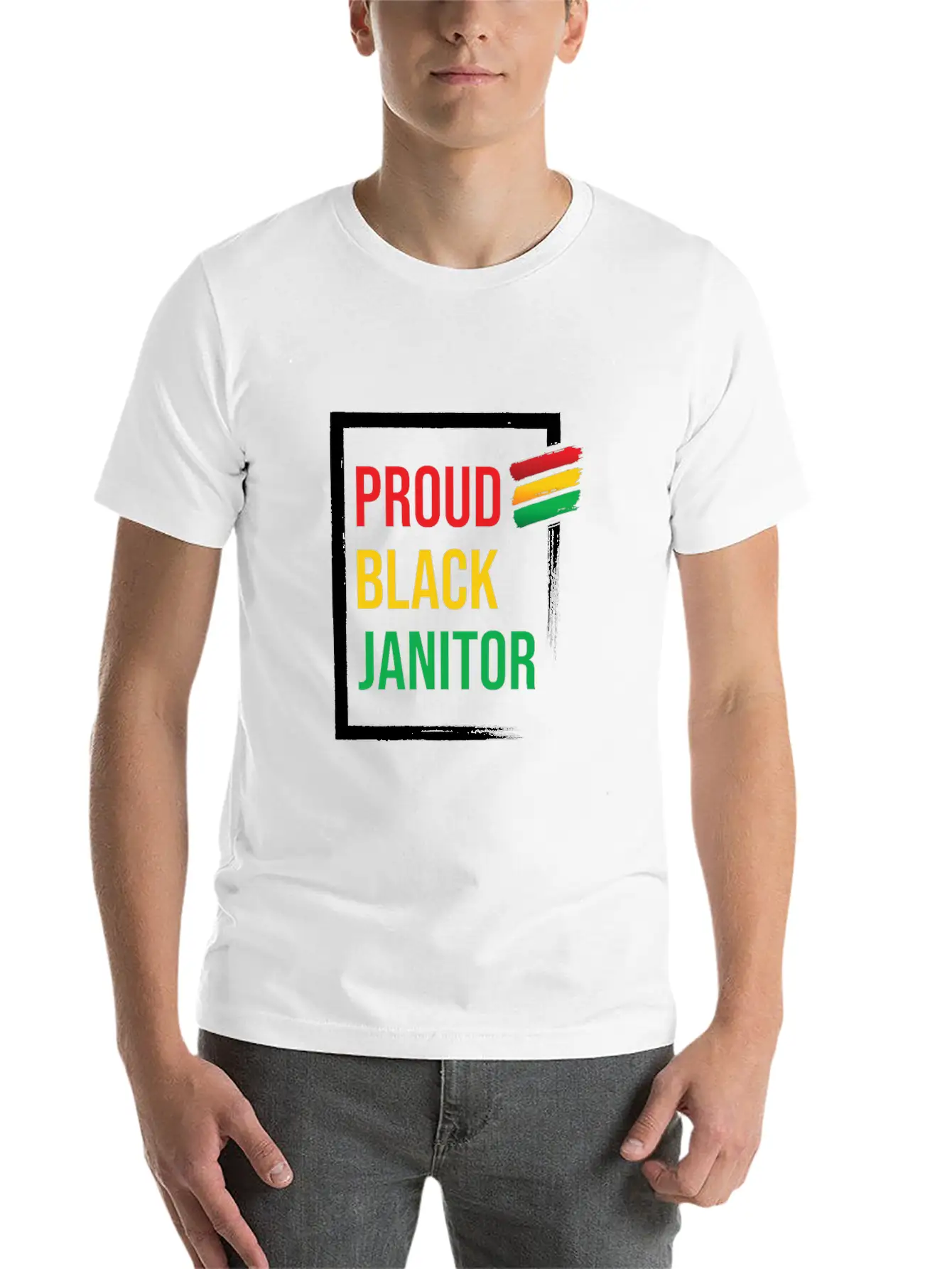 Proud Black Janitor Cleaners Cleaning Janitors Essential Unisex Summer Tee – Soft Cotton Casual Fit