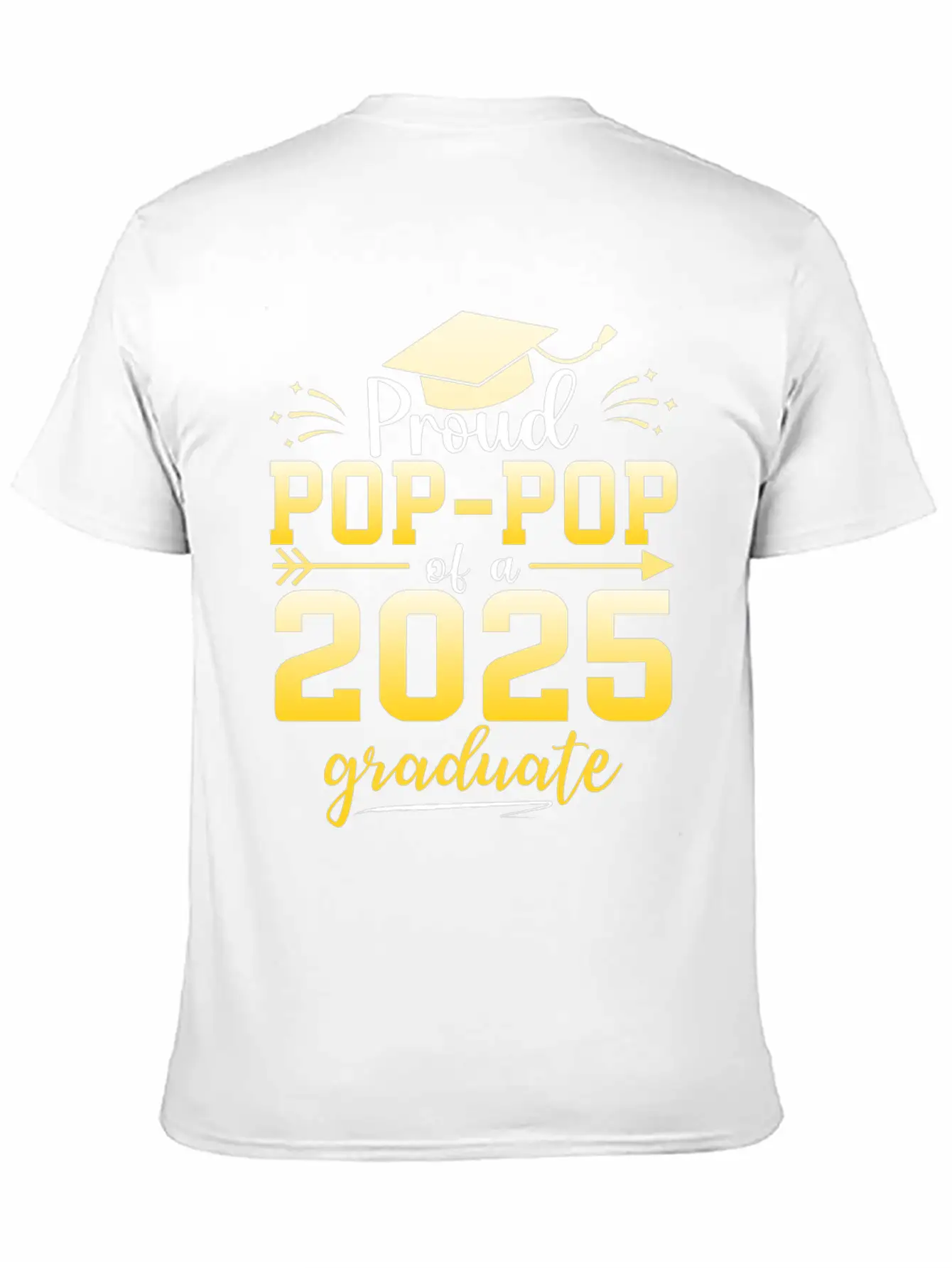 Proud Pop Pop Of A Class Of 2025 Graduate Stylish Everyday T-Shirt – Unisex Basic Cotton Tee