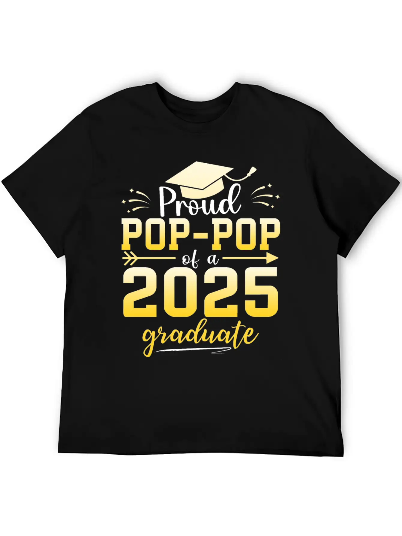 Proud Pop Pop Of A Class Of 2025 Graduate Stylish Everyday T-Shirt – Unisex Basic Cotton Tee