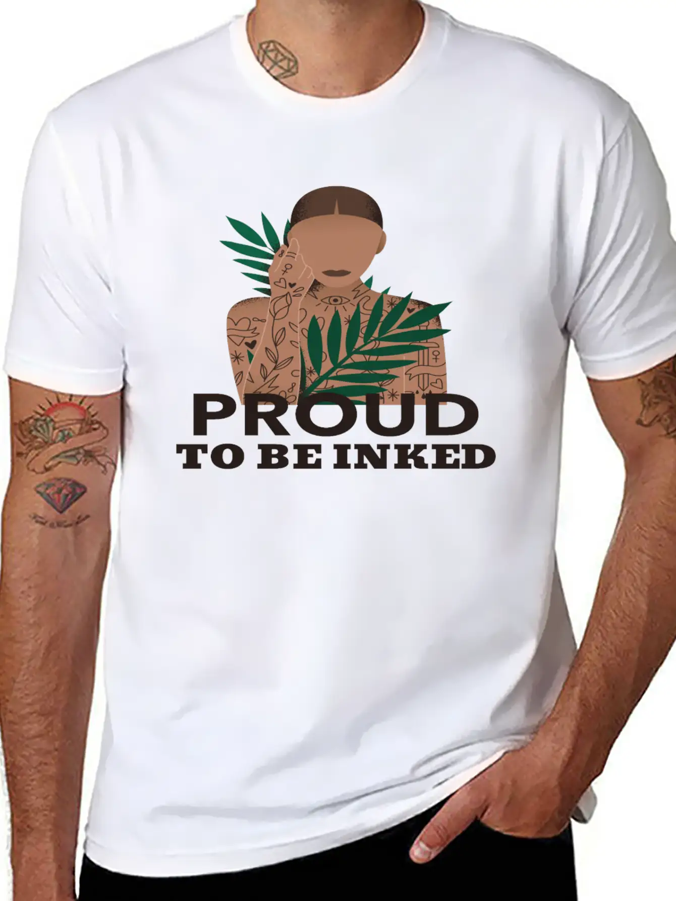 Proud To Be Inked Stylish Everyday T-Shirt – Unisex Basic Cotton Tee