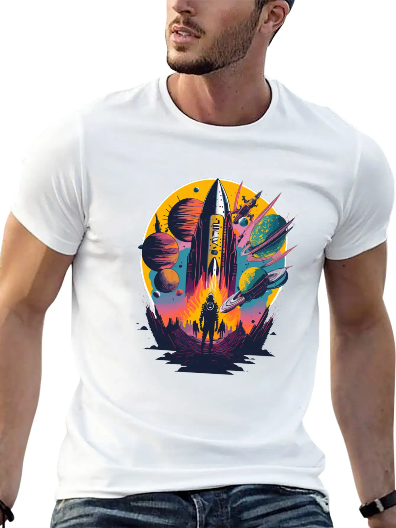 Psych Space Unisex Casual T-Shirt – Clean Design For Daily Comfort