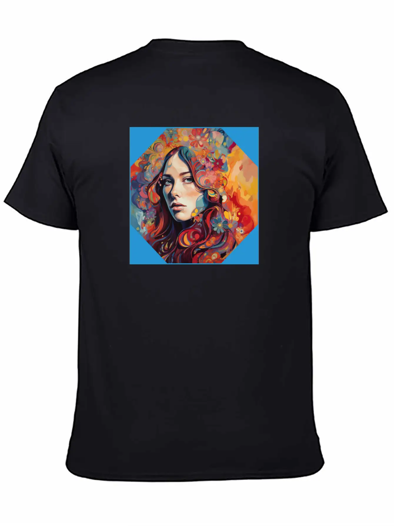 Psychedelic Bloom Floral Fantasia Unisex Short Sleeve Soft Cotton T-Shirt – Casual Everyday Wear