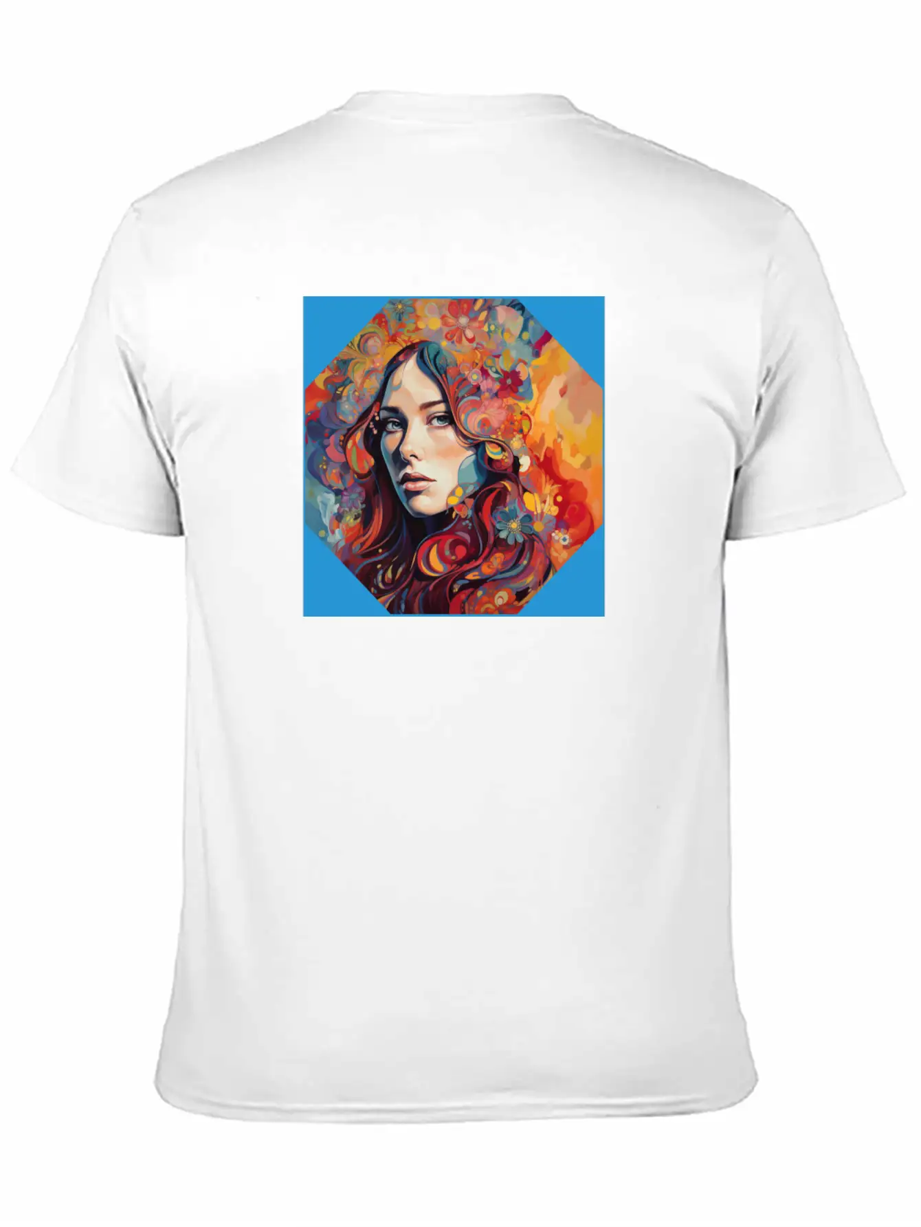 Psychedelic Bloom Floral Fantasia Unisex Short Sleeve Soft Cotton T-Shirt – Casual Everyday Wear