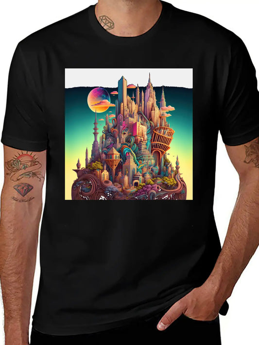 Psychedelic City Timeless Short Sleeve Tee – Comfy And Minimalist Design
