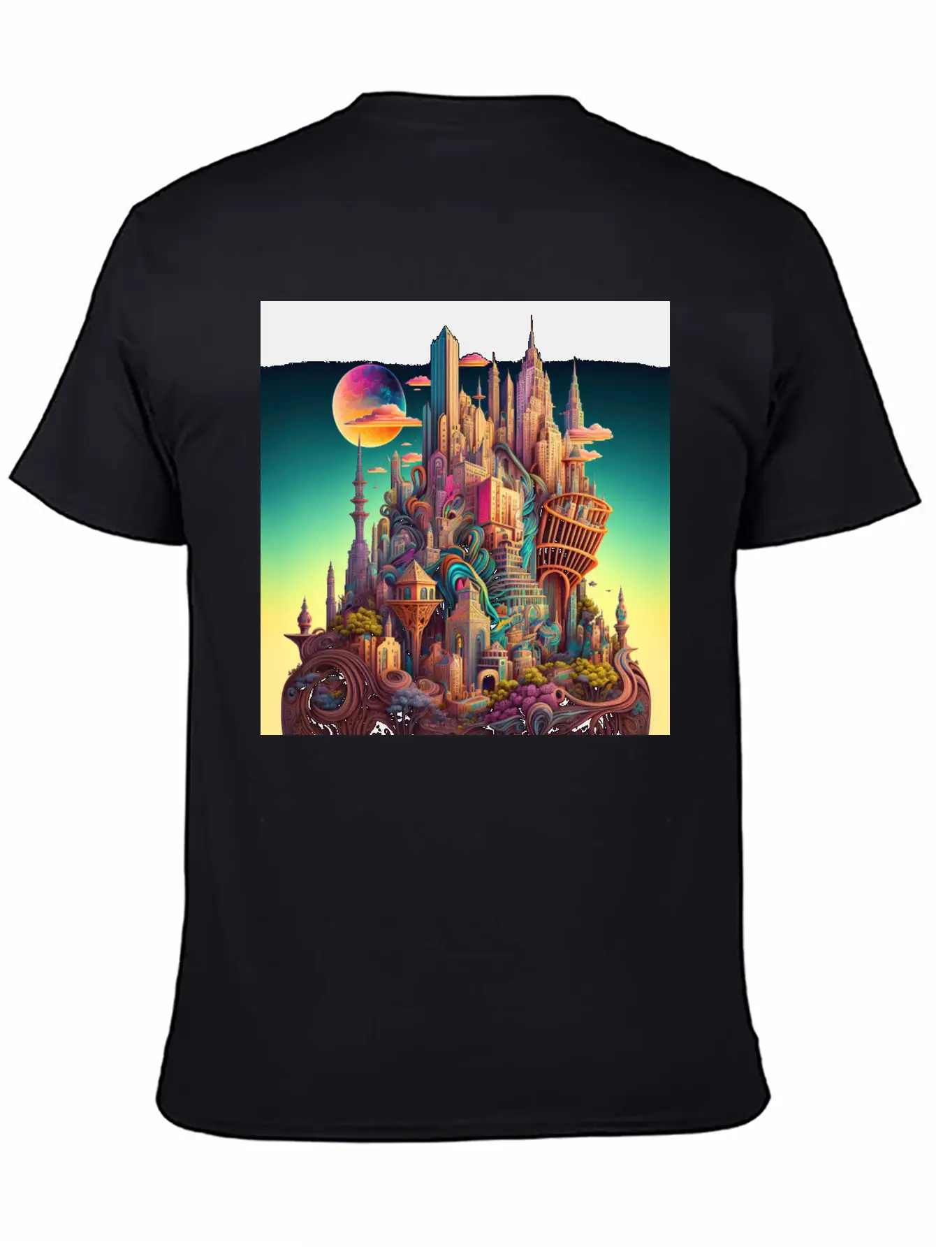 Psychedelic City Timeless Short Sleeve Tee – Comfy And Minimalist Design