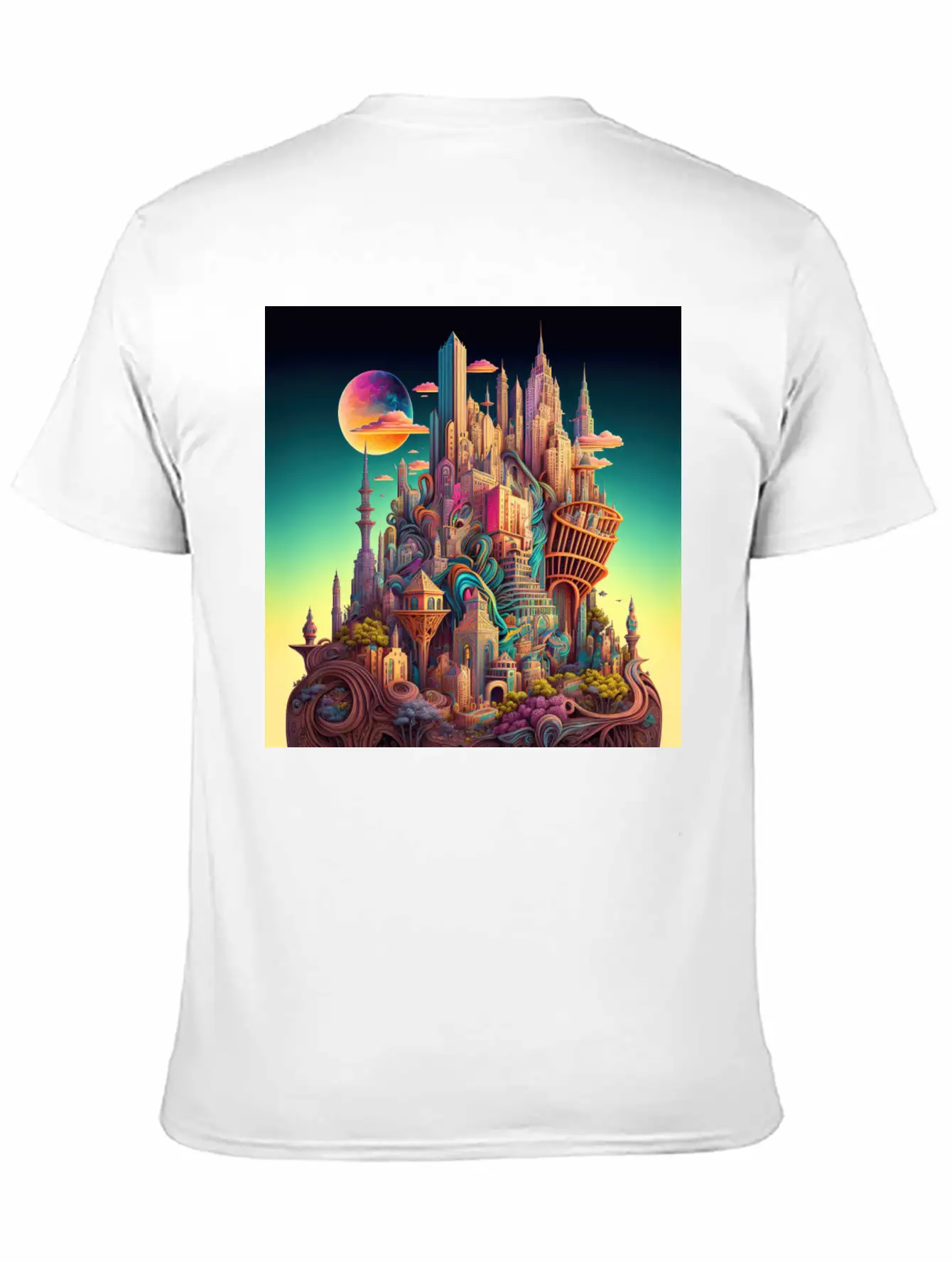Psychedelic City Timeless Short Sleeve Tee – Comfy And Minimalist Design