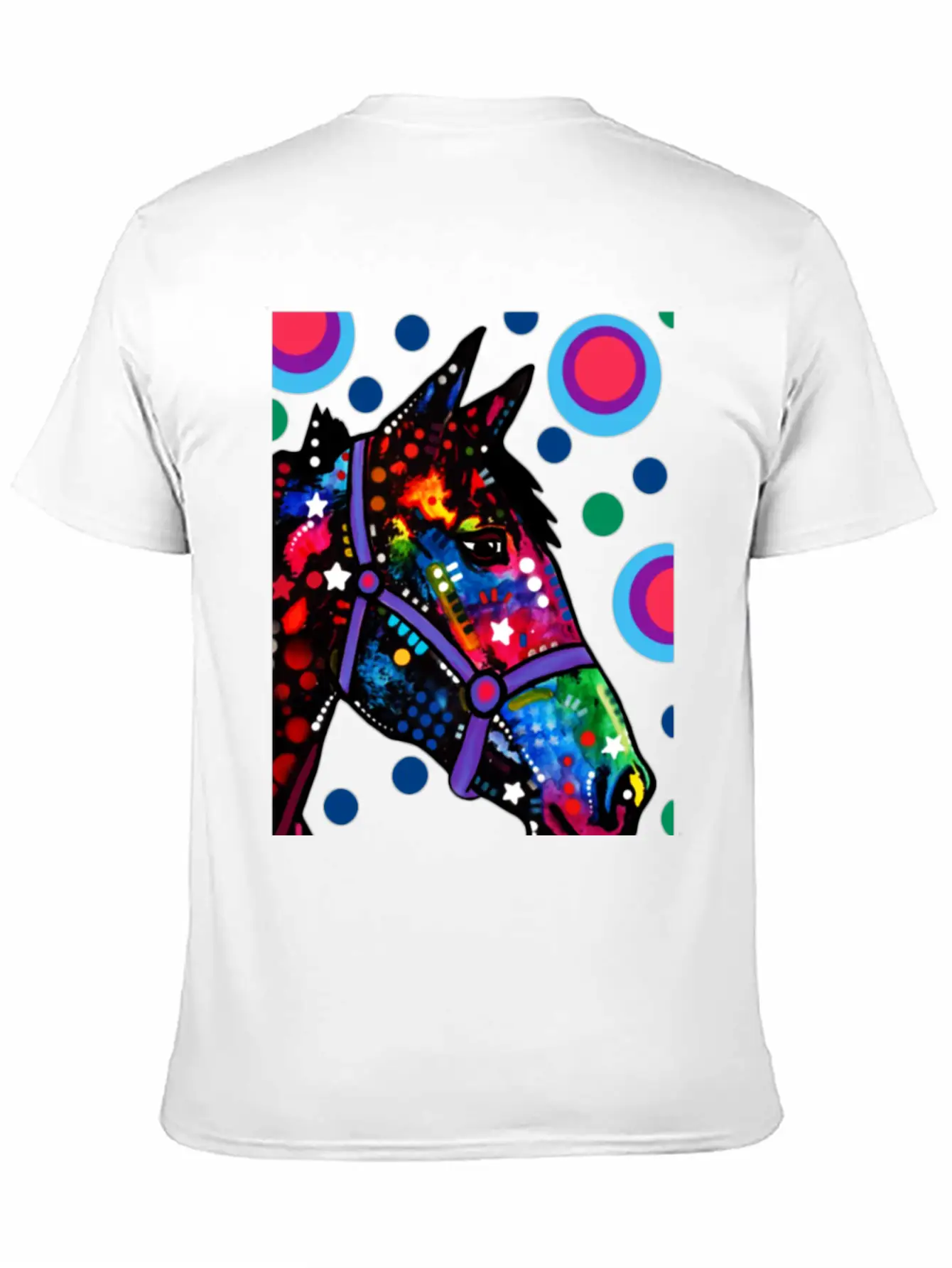 Psychedelic Horse Equine Riding Stylish Everyday T-Shirt – Unisex Basic Cotton Tee