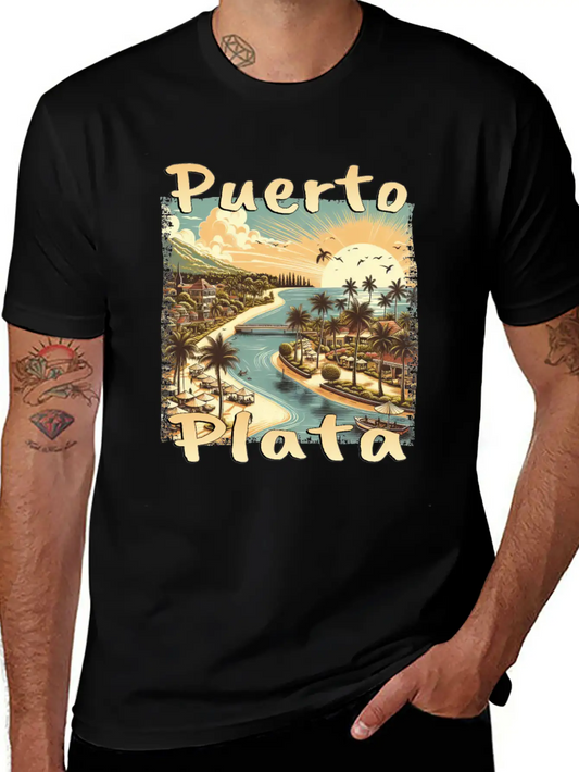 Puerto Plata Dominican Republic Grunge Vacation Timeless Short Sleeve Tee – Comfy And Minimalist Design