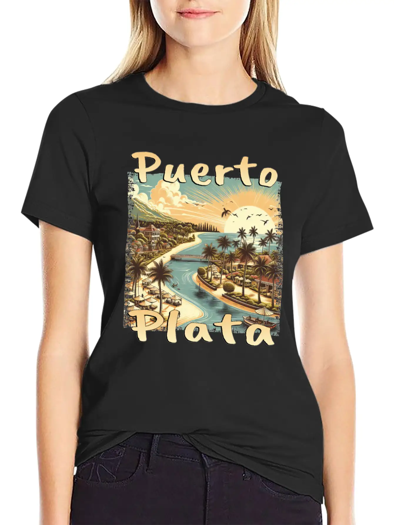 Puerto Plata Dominican Republic Grunge Vacation Timeless Short Sleeve Tee – Comfy And Minimalist Design