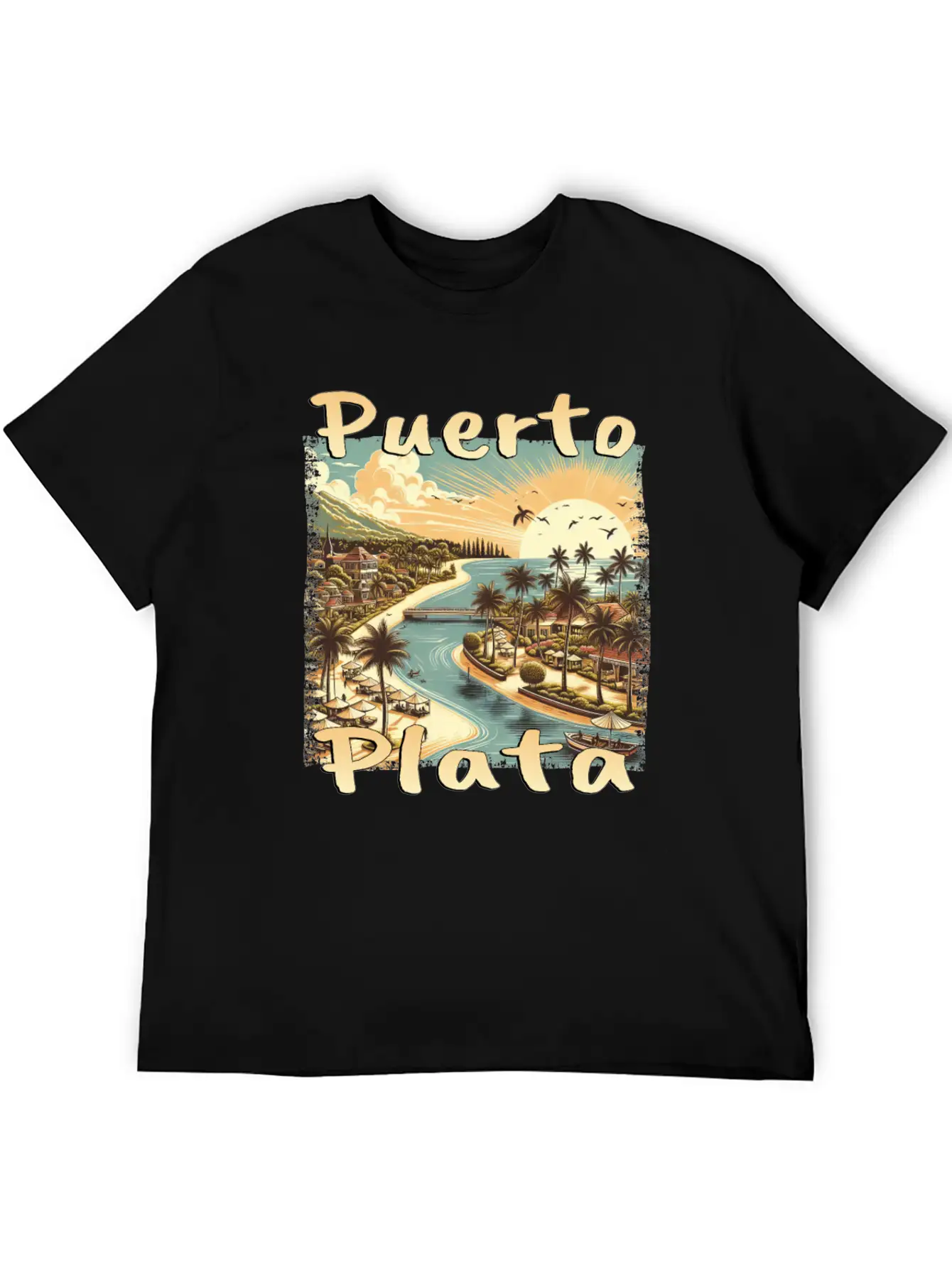 Puerto Plata Dominican Republic Grunge Vacation Timeless Short Sleeve Tee – Comfy And Minimalist Design