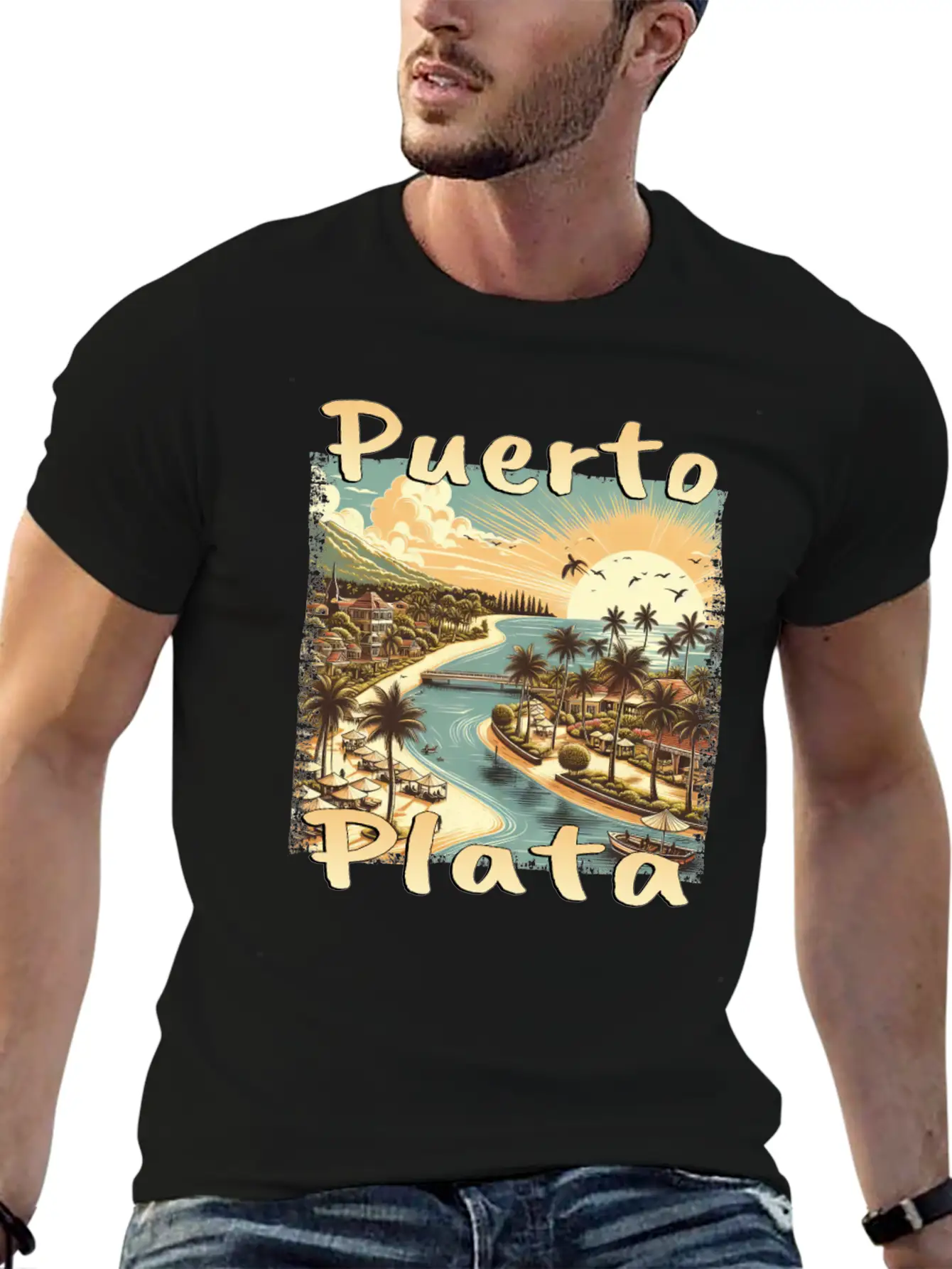 Puerto Plata Dominican Republic Grunge Vacation Timeless Short Sleeve Tee – Comfy And Minimalist Design