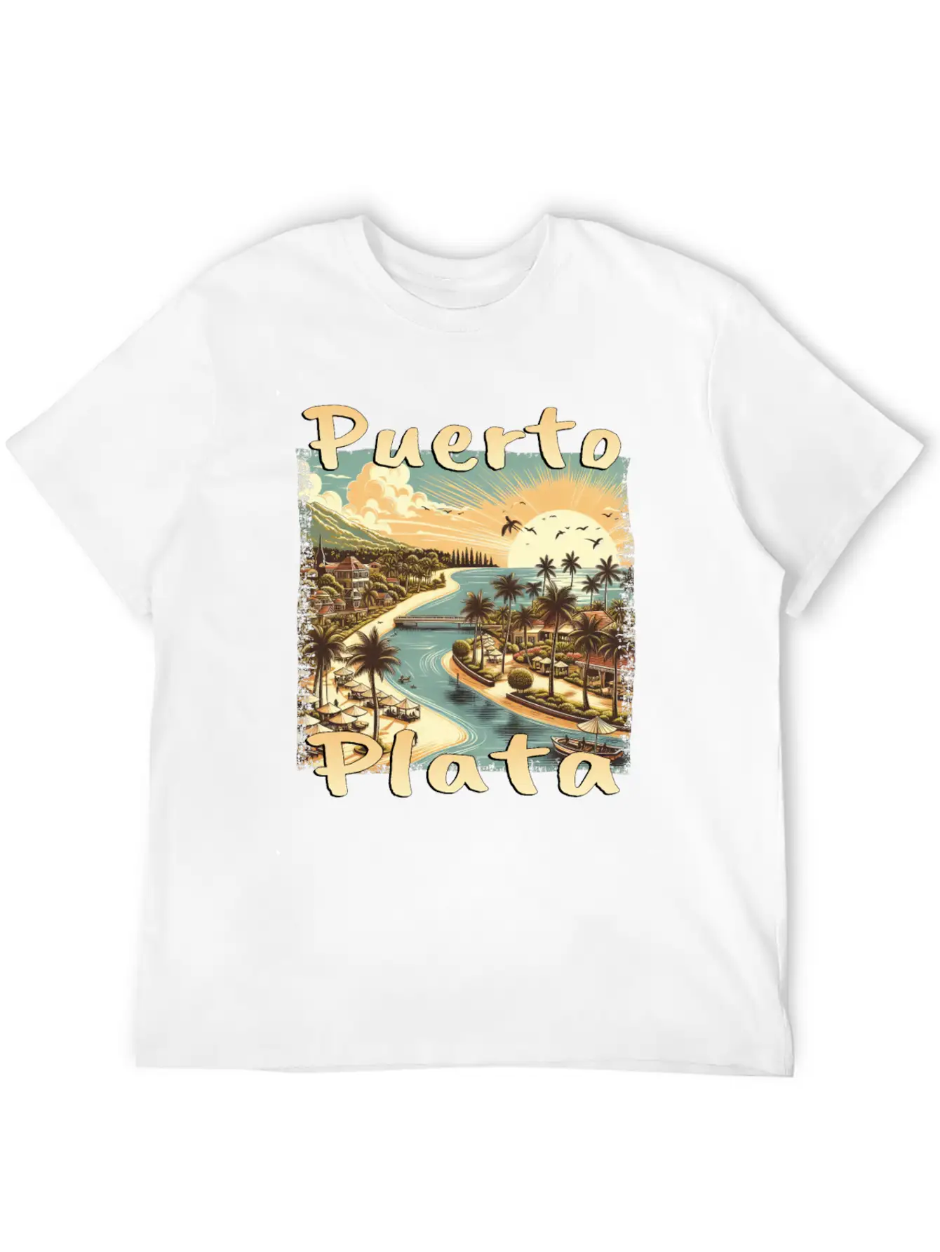 Puerto Plata Dominican Republic Grunge Vacation Timeless Short Sleeve Tee – Comfy And Minimalist Design