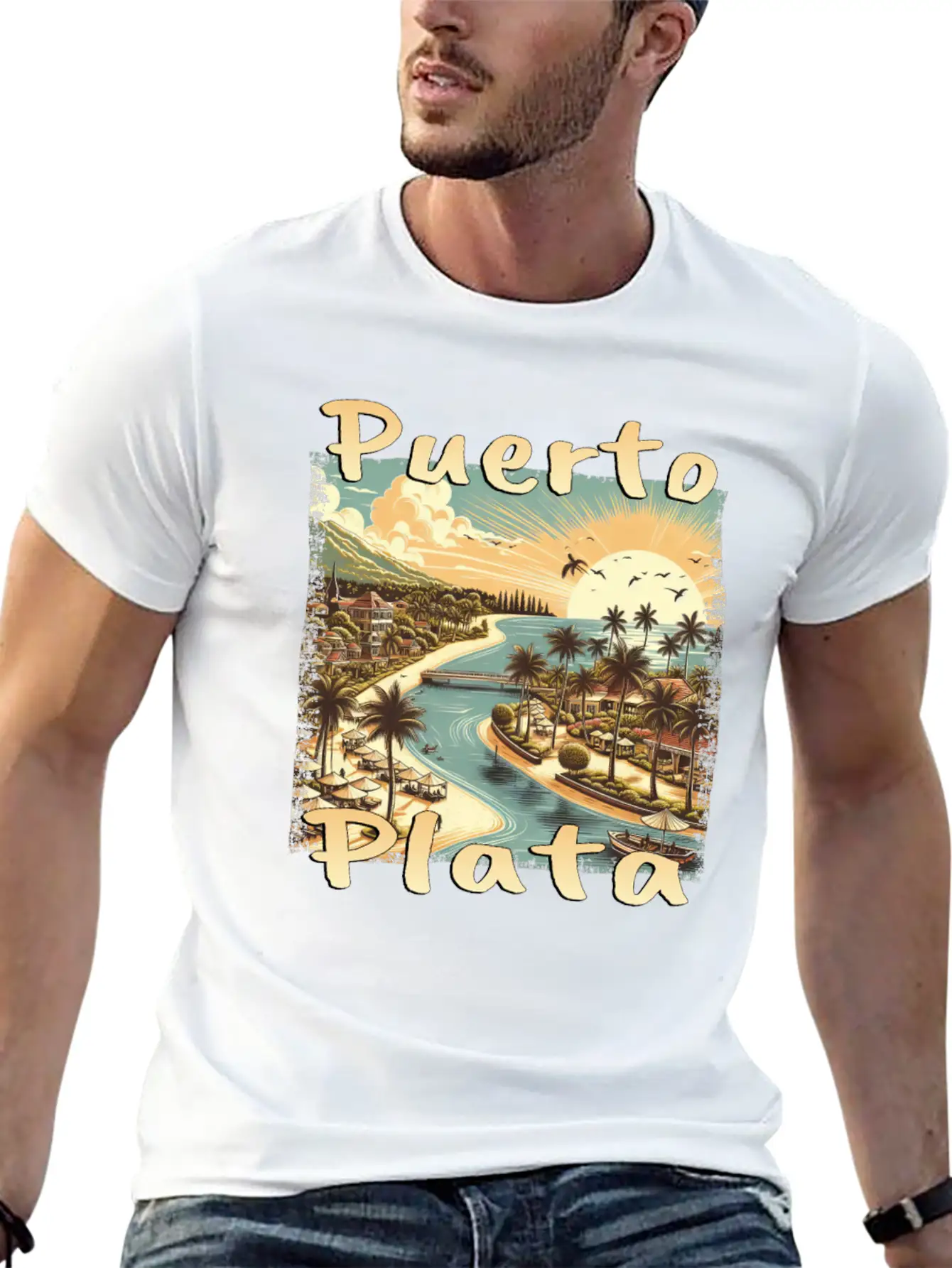 Puerto Plata Dominican Republic Grunge Vacation Timeless Short Sleeve Tee – Comfy And Minimalist Design