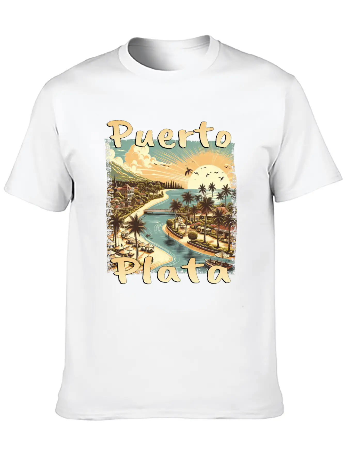 Puerto Plata Dominican Republic Grunge Vacation Timeless Short Sleeve Tee – Comfy And Minimalist Design