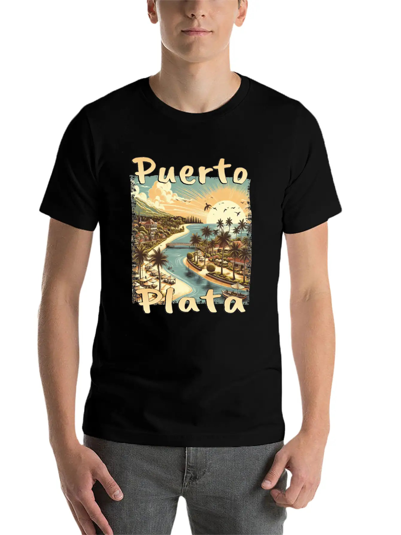 Puerto Plata Dominican Republic Grunge Vacation Timeless Short Sleeve Tee – Comfy And Minimalist Design