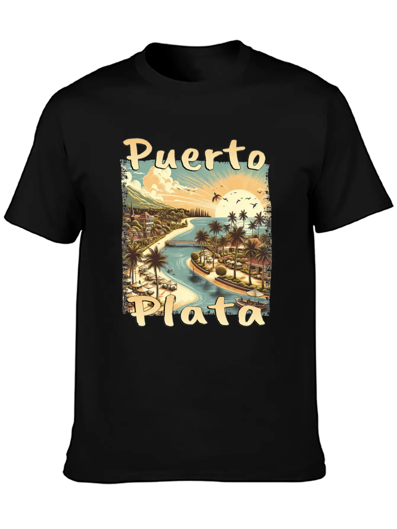 Puerto Plata Dominican Republic Grunge Vacation Timeless Short Sleeve Tee – Comfy And Minimalist Design