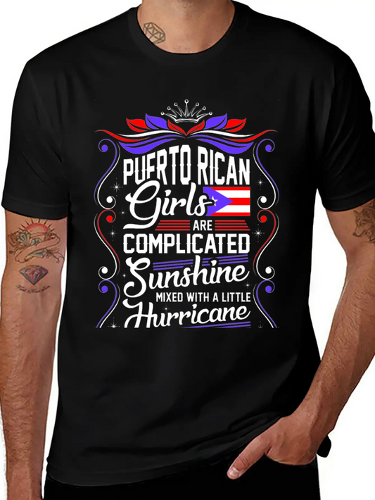 Puerto Rican Girls Are Completed Sunshine Unisex Short Sleeve Soft Cotton T-Shirt – Casual Everyday Wear