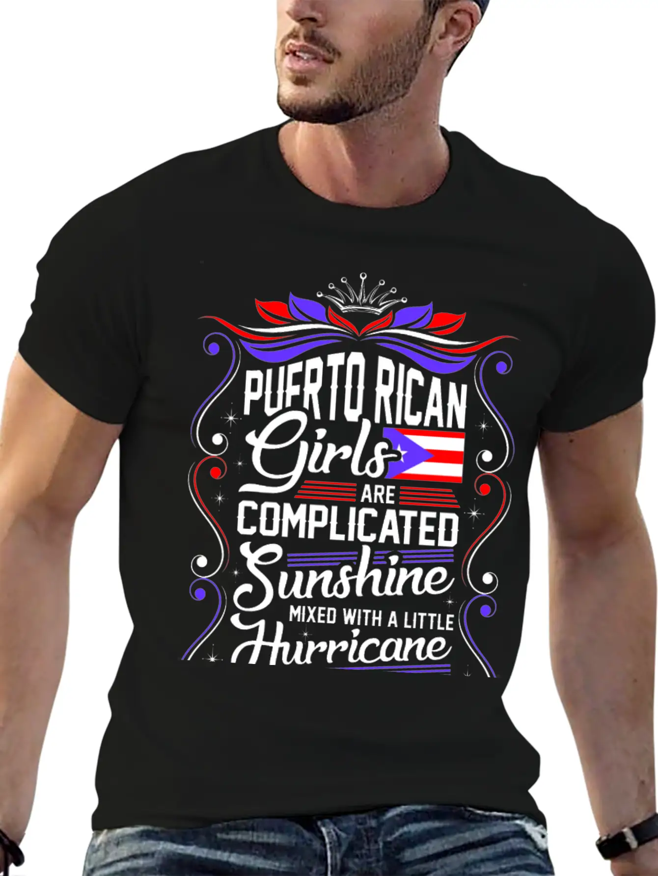 Puerto Rican Girls Are Completed Sunshine Unisex Short Sleeve Soft Cotton T-Shirt – Casual Everyday Wear