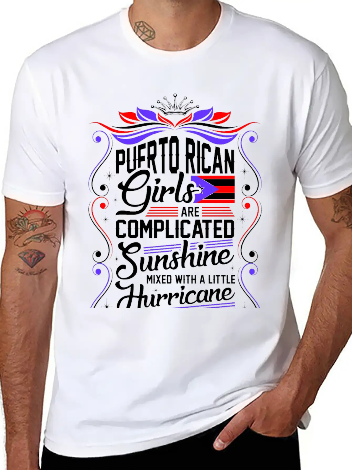 Puerto Rican Girls Are Completed Sunshine Unisex Short Sleeve Soft Cotton T-Shirt – Casual Everyday Wear