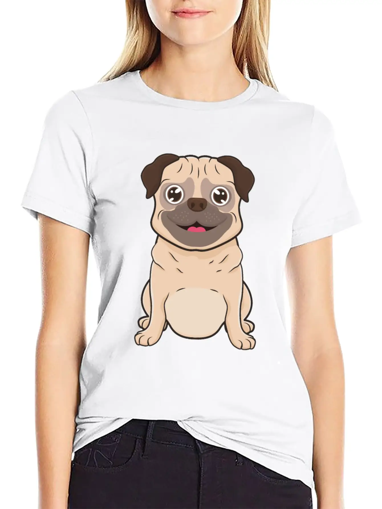 Pug Dog Unisex Casual T-Shirt – Clean Design For Daily Comfort