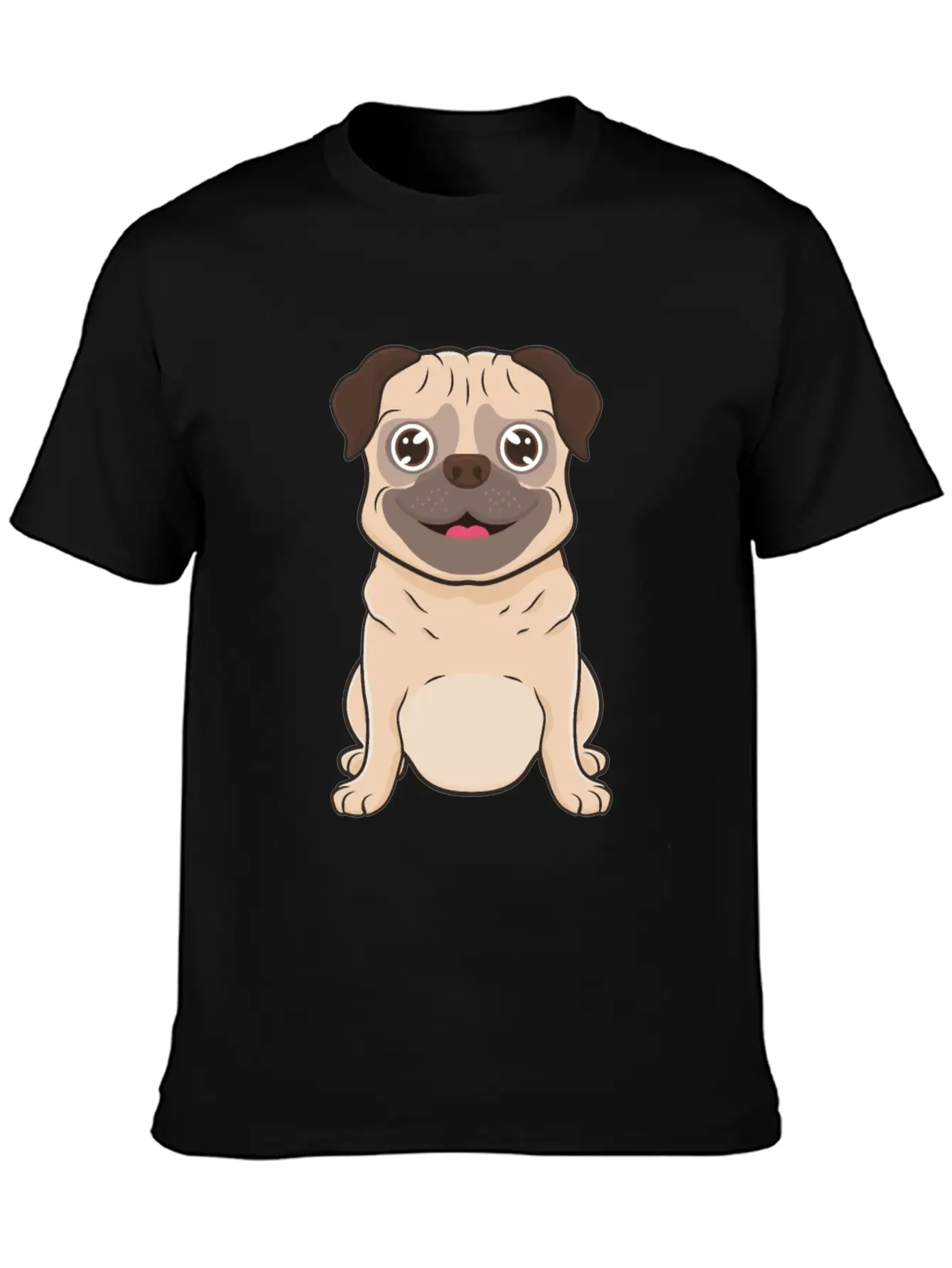 Pug Dog Unisex Casual T-Shirt – Clean Design For Daily Comfort