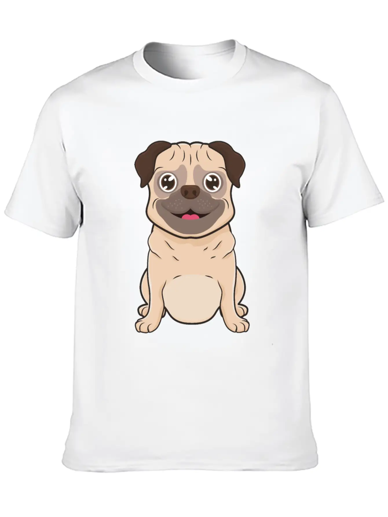 Pug Dog Unisex Casual T-Shirt – Clean Design For Daily Comfort