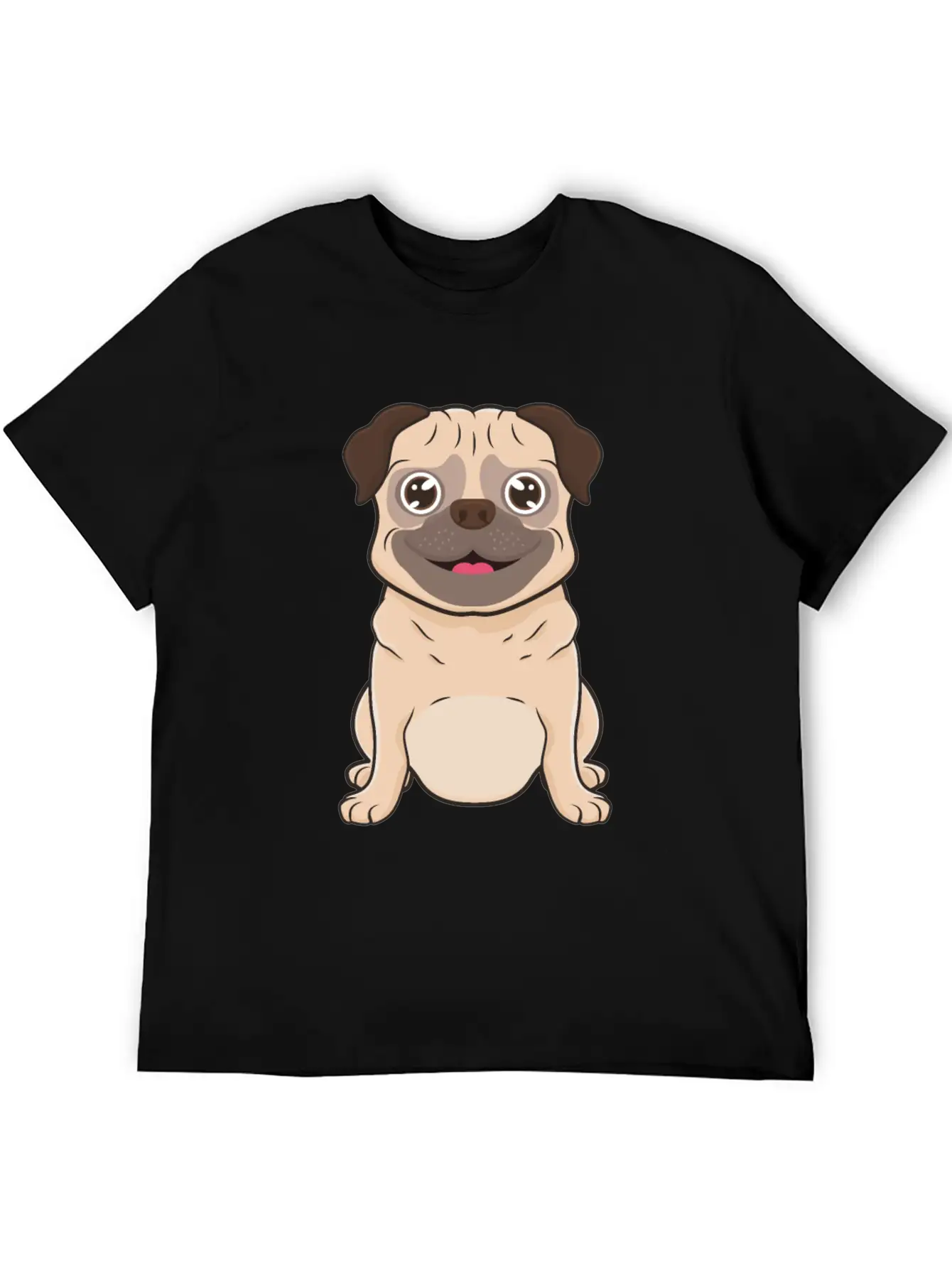 Pug Dog Unisex Casual T-Shirt – Clean Design For Daily Comfort