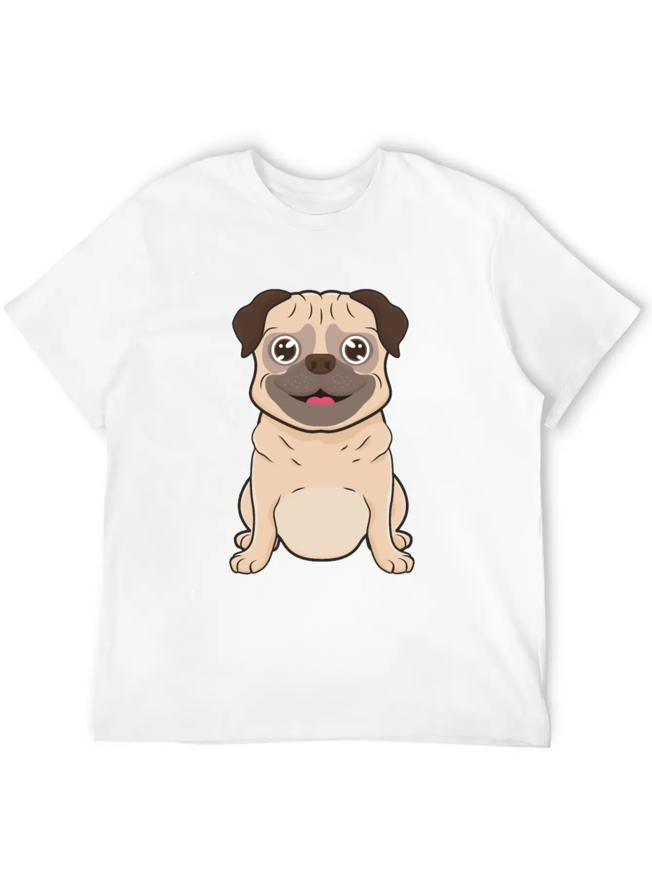 Pug Dog Unisex Casual T-Shirt – Clean Design For Daily Comfort