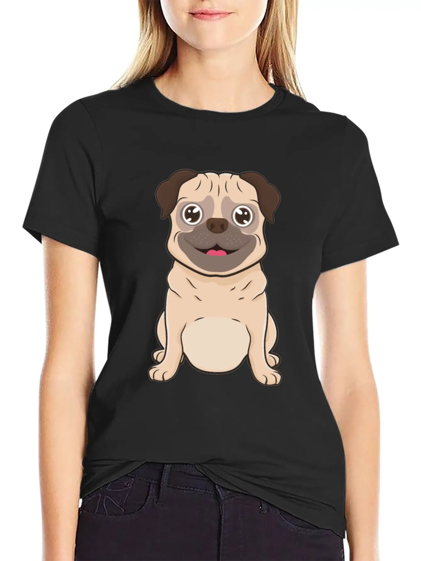 Pug Dog Unisex Casual T-Shirt – Clean Design For Daily Comfort