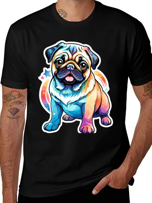 Pug Watercolor Timeless Short Sleeve Tee – Comfy And Minimalist Design