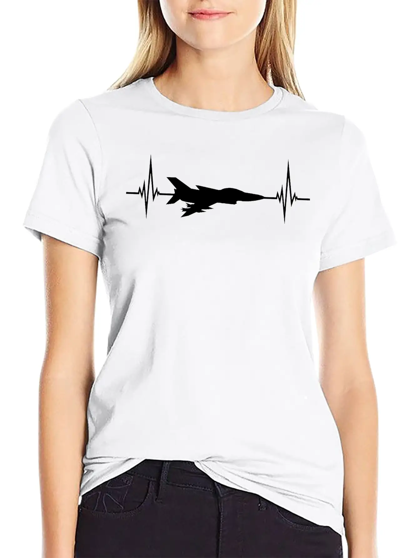 Pulse Fighter Jet Unisex Short Sleeve Soft Cotton T-Shirt – Casual Everyday Wear