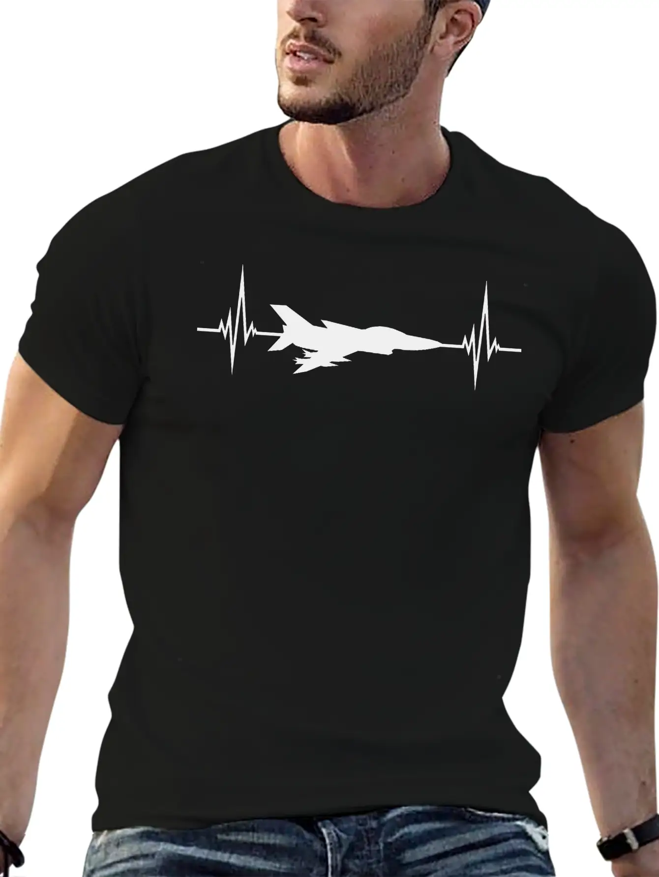 Pulse Fighter Jet Unisex Short Sleeve Soft Cotton T-Shirt – Casual Everyday Wear