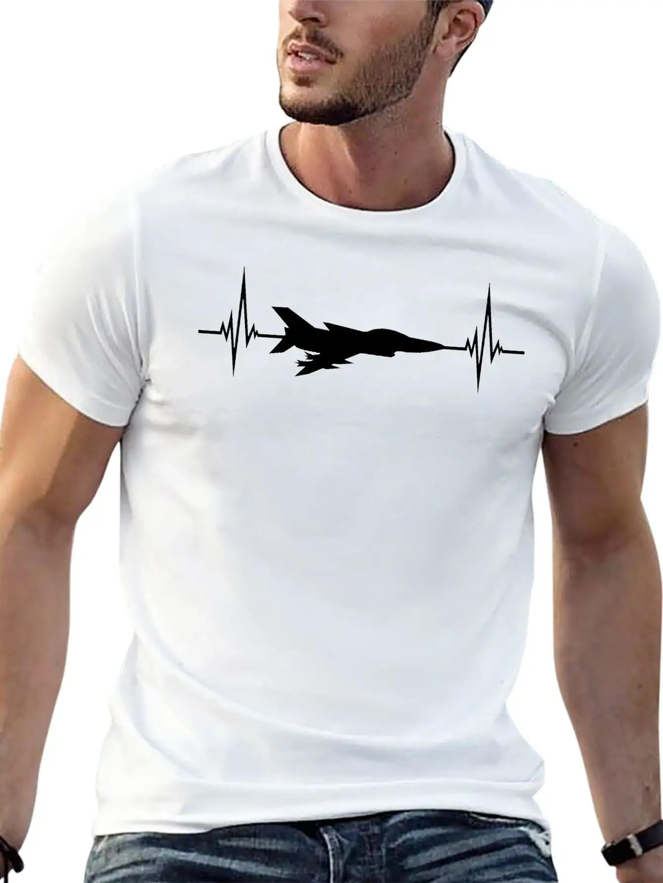 Pulse Fighter Jet Unisex Short Sleeve Soft Cotton T-Shirt – Casual Everyday Wear