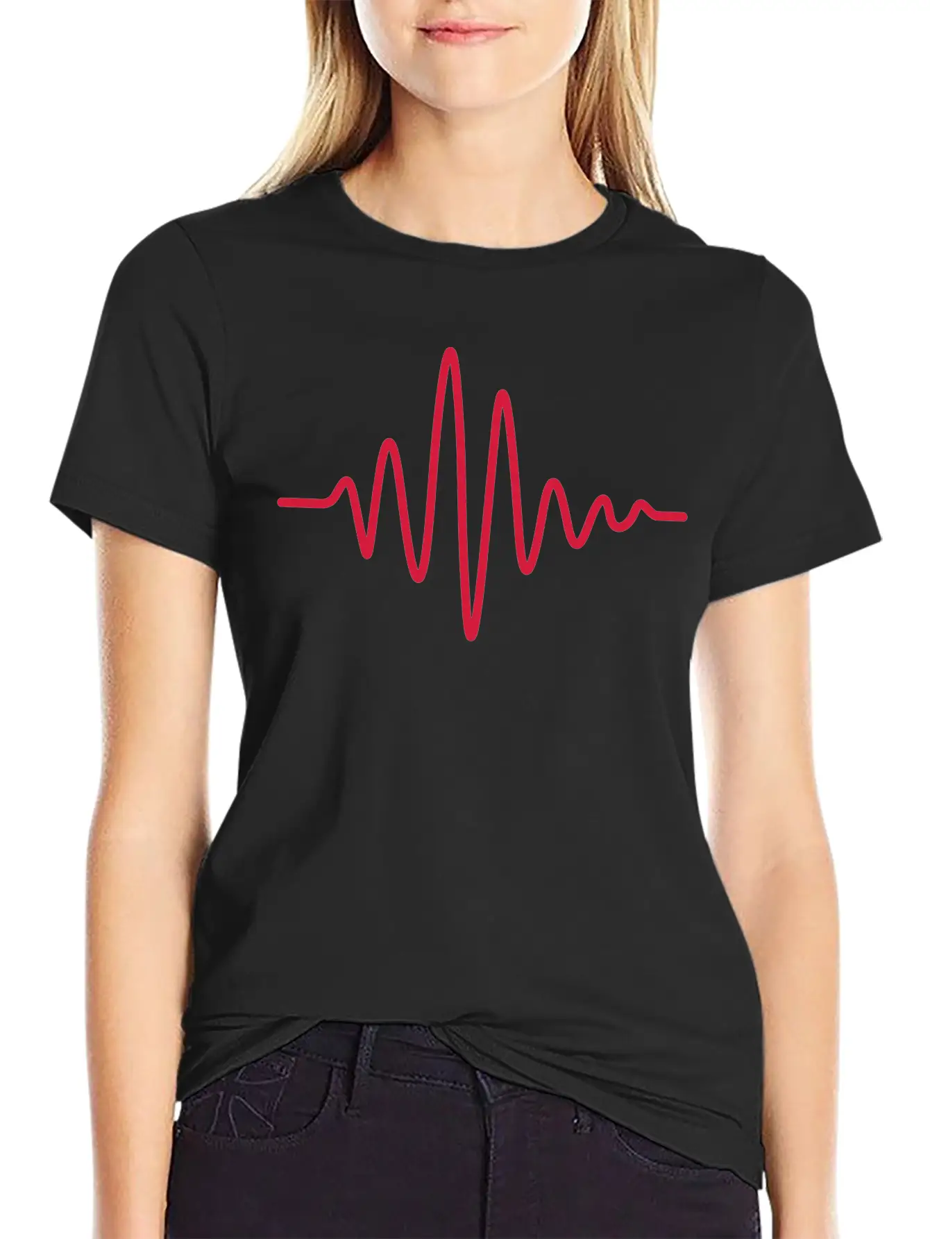 Pulse Heartbeat Frequency Display Basic Graphic T-Shirt – Daily Comfort In Soft Cotton
