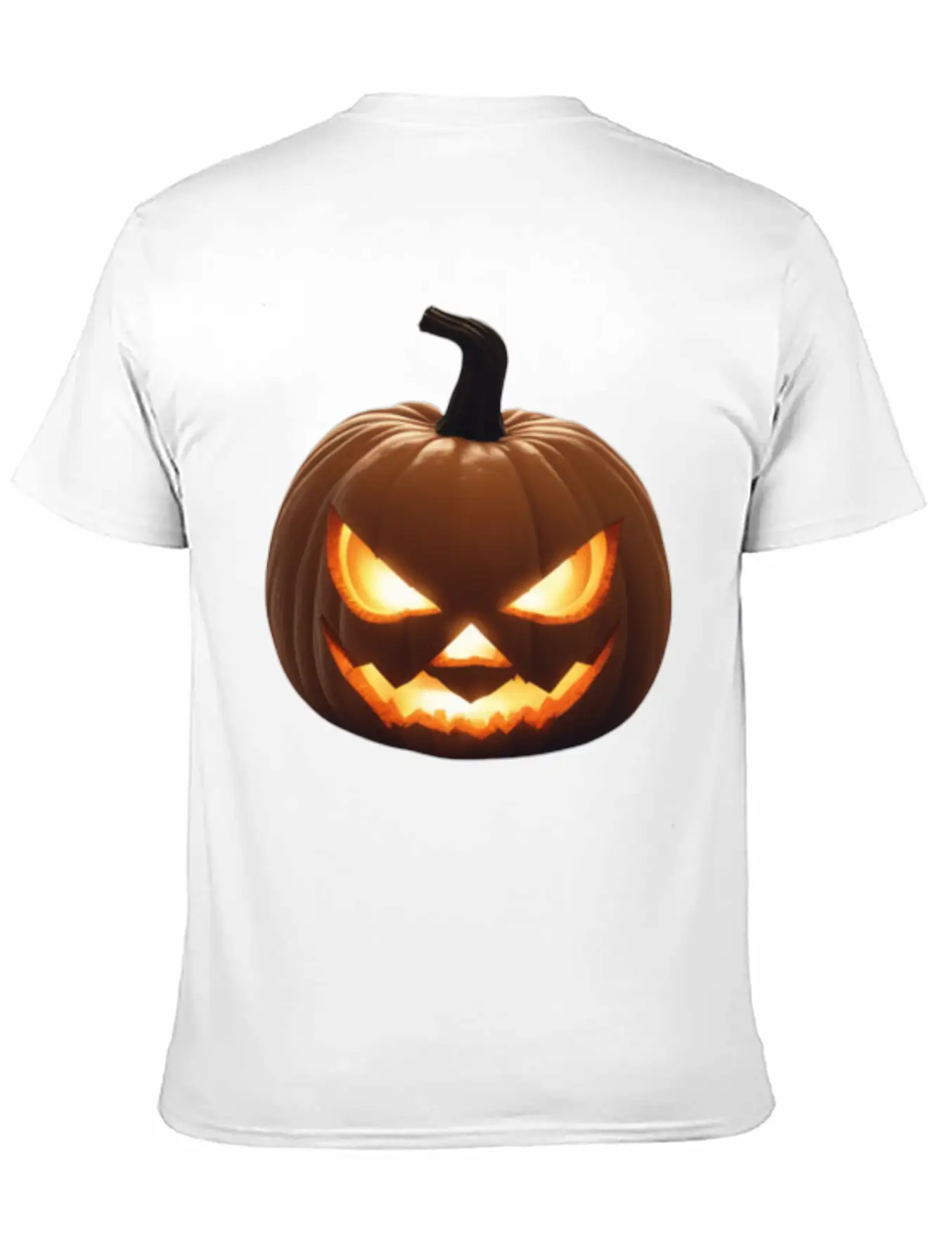 Pumpkin With A Glowing Jack And Glowing Eyes Surro Stylish Everyday T-Shirt – Unisex Basic Cotton Tee
