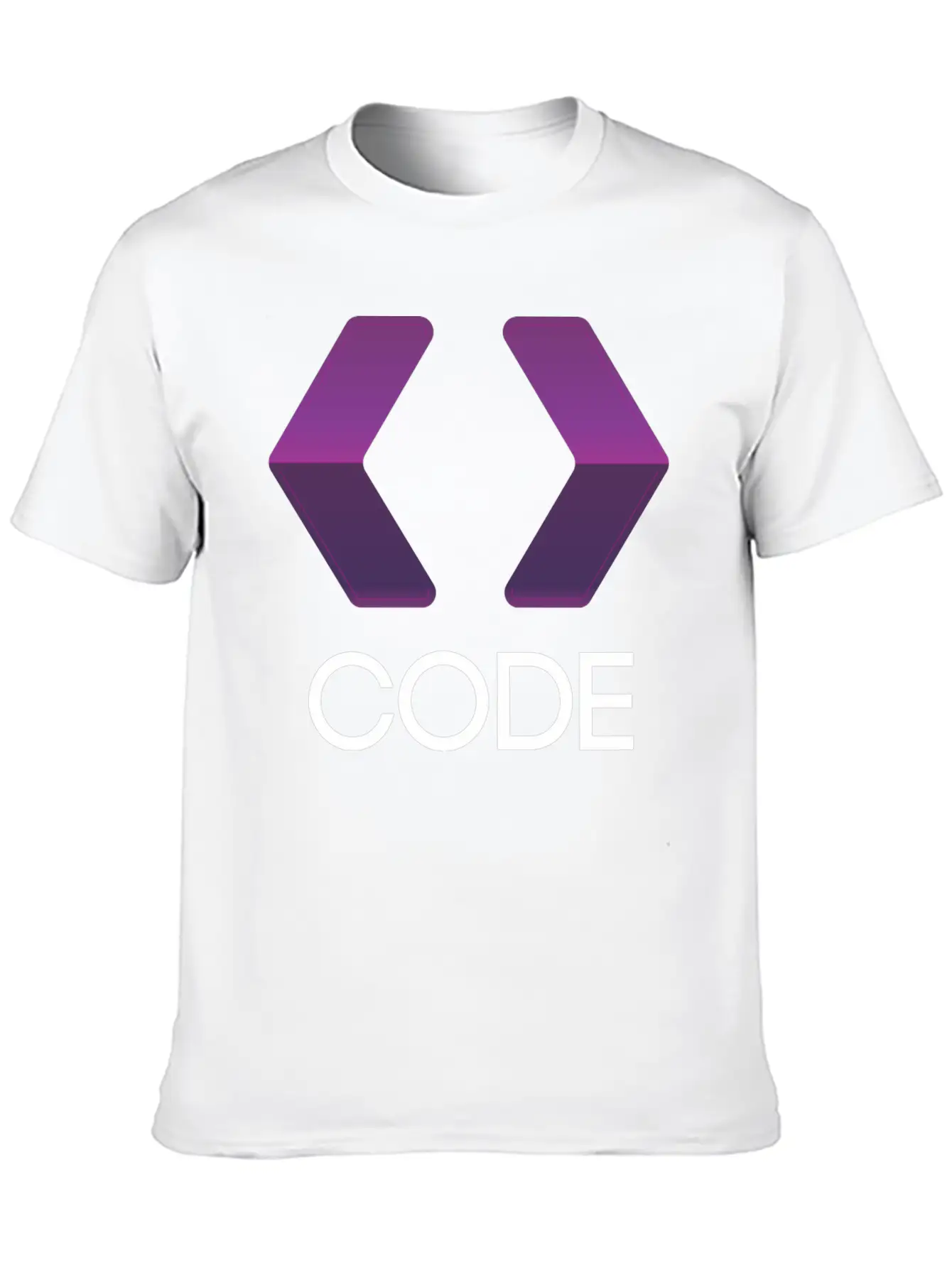 Purple Arrows Shape Code Stylish Everyday T-Shirt – Unisex Basic Cotton Tee