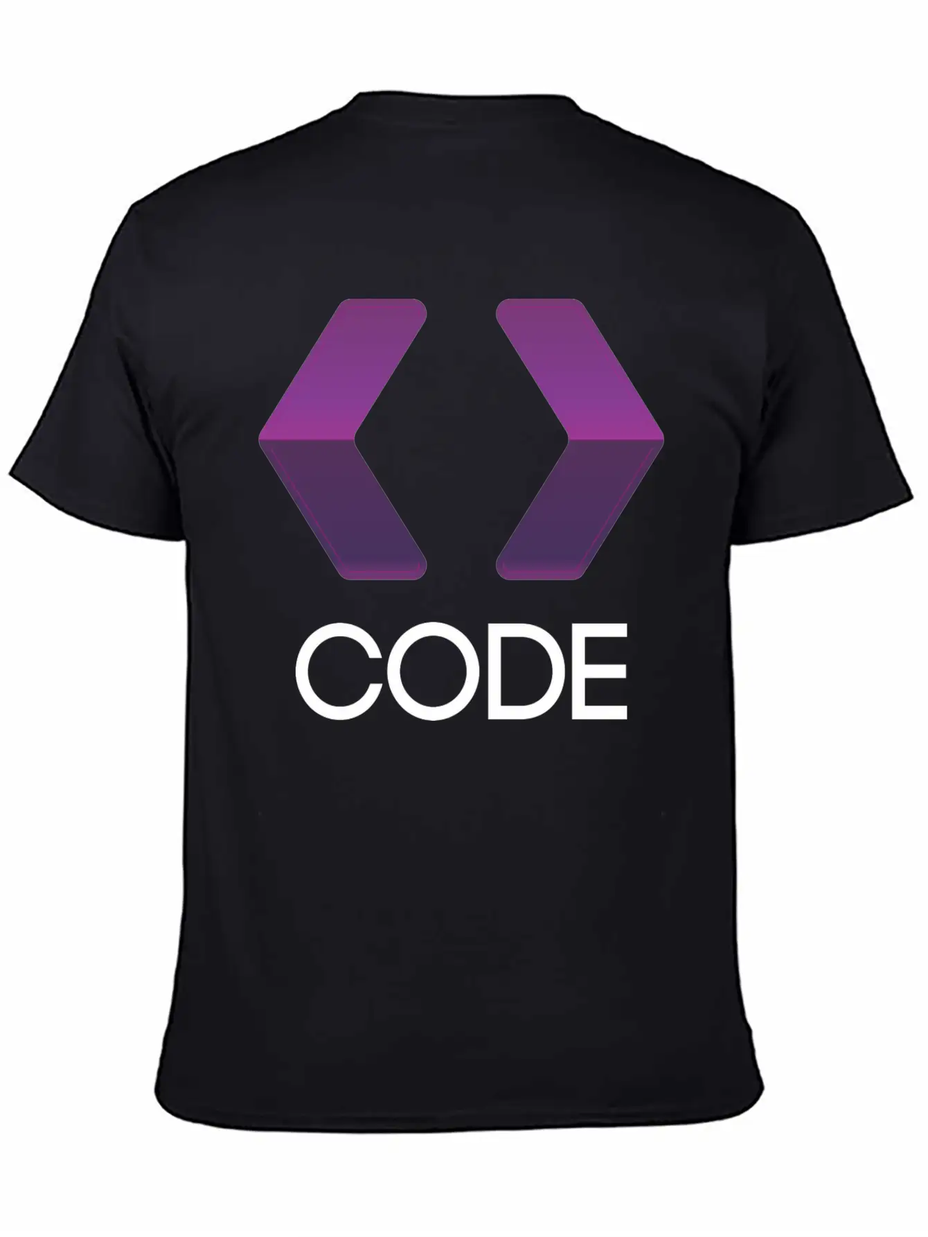 Purple Arrows Shape Code Stylish Everyday T-Shirt – Unisex Basic Cotton Tee