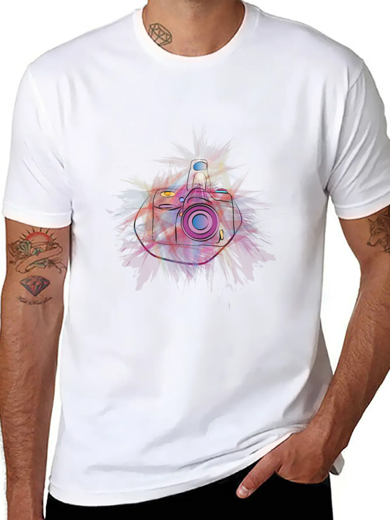 Purple Camera Timeless Short Sleeve Tee – Comfy And Minimalist Design
