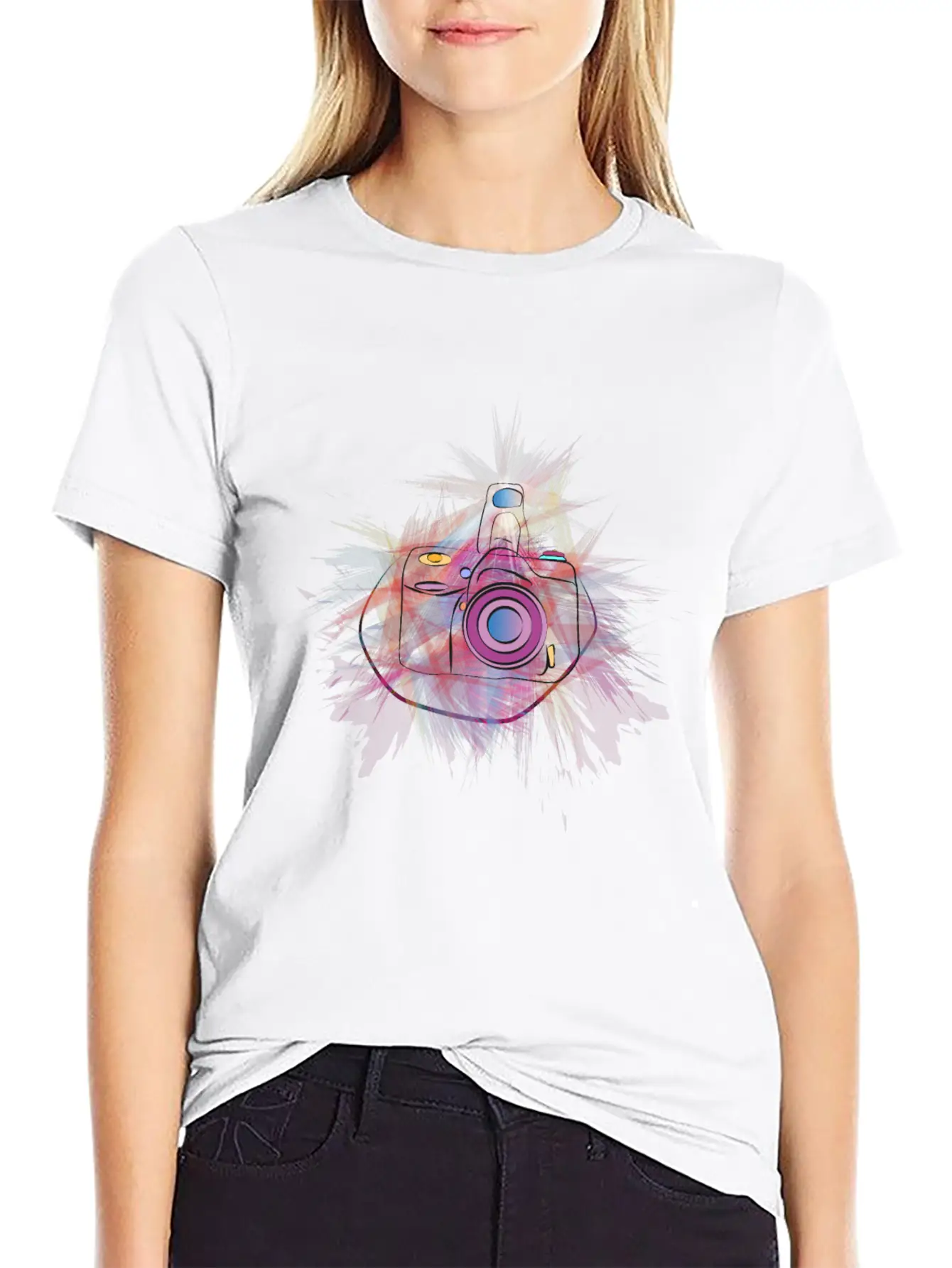 Purple Camera Timeless Short Sleeve Tee – Comfy And Minimalist Design