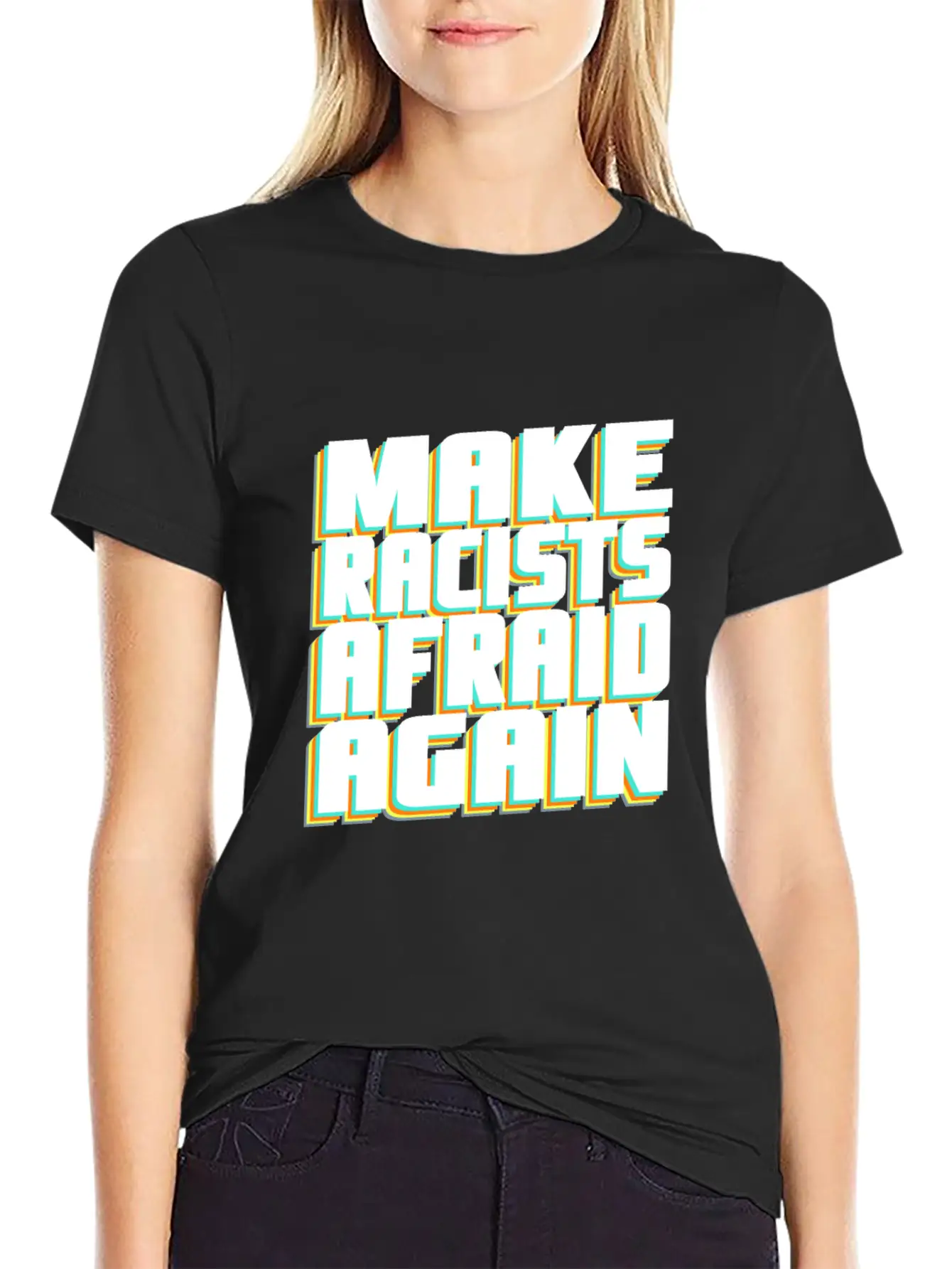 Put A Stop To Racism Basic Graphic T-Shirt – Daily Comfort In Soft Cotton