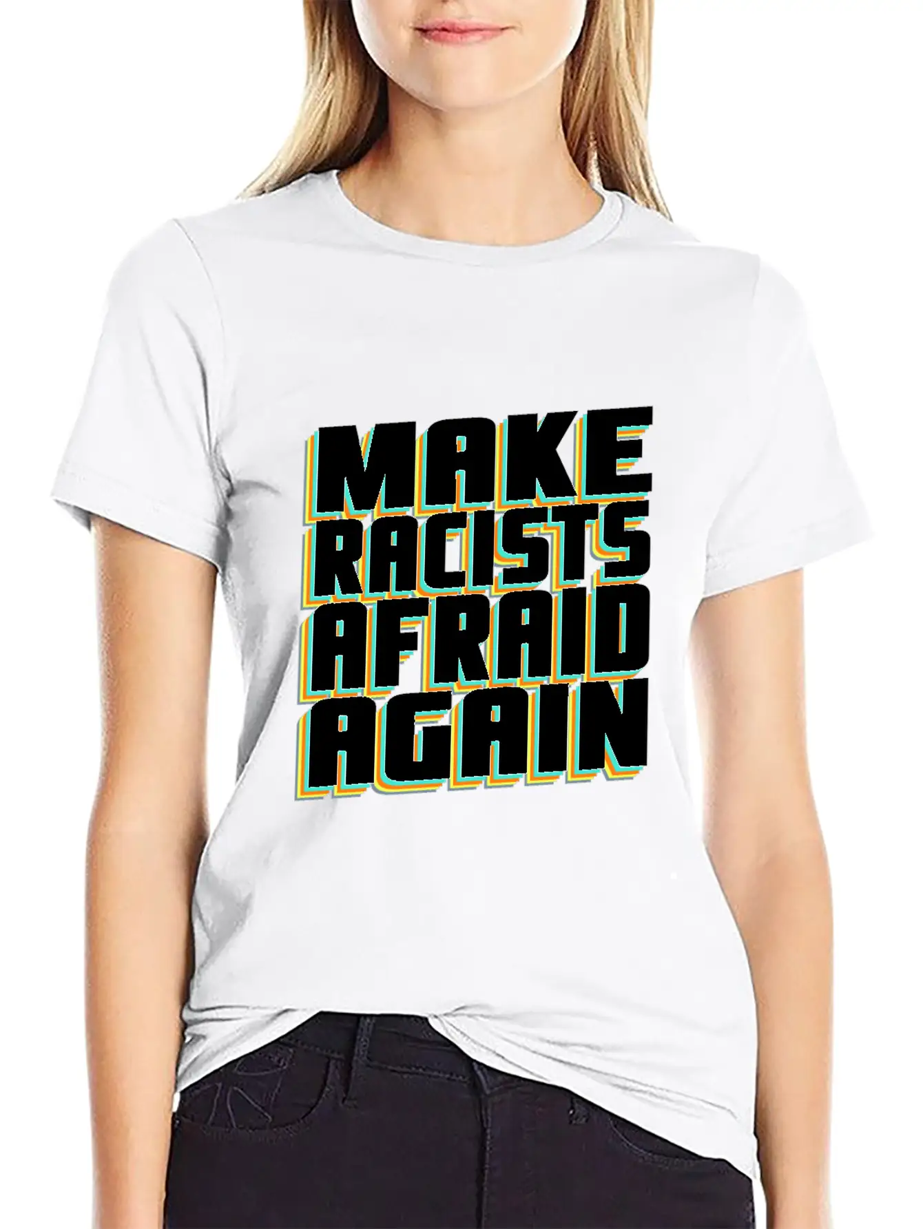 Put A Stop To Racism Basic Graphic T-Shirt – Daily Comfort In Soft Cotton
