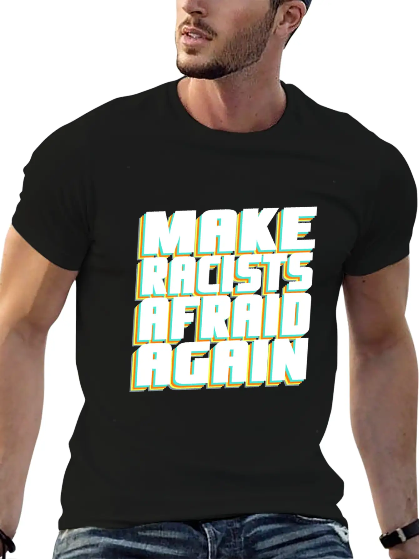 Put A Stop To Racism Basic Graphic T-Shirt – Daily Comfort In Soft Cotton